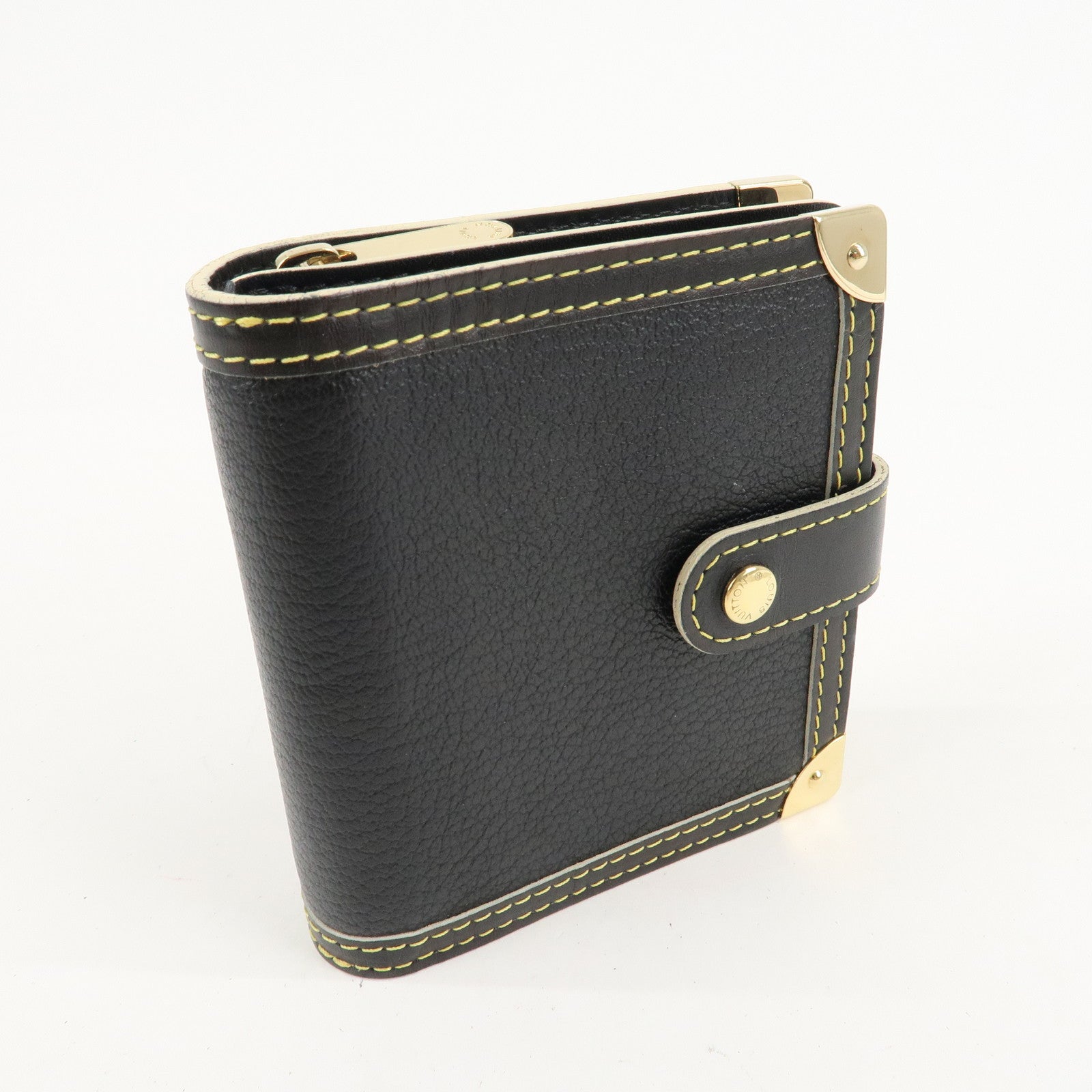 Louis Vuitton Suhali Compact Zip Bi-fold Wallet Noir M91828 Used