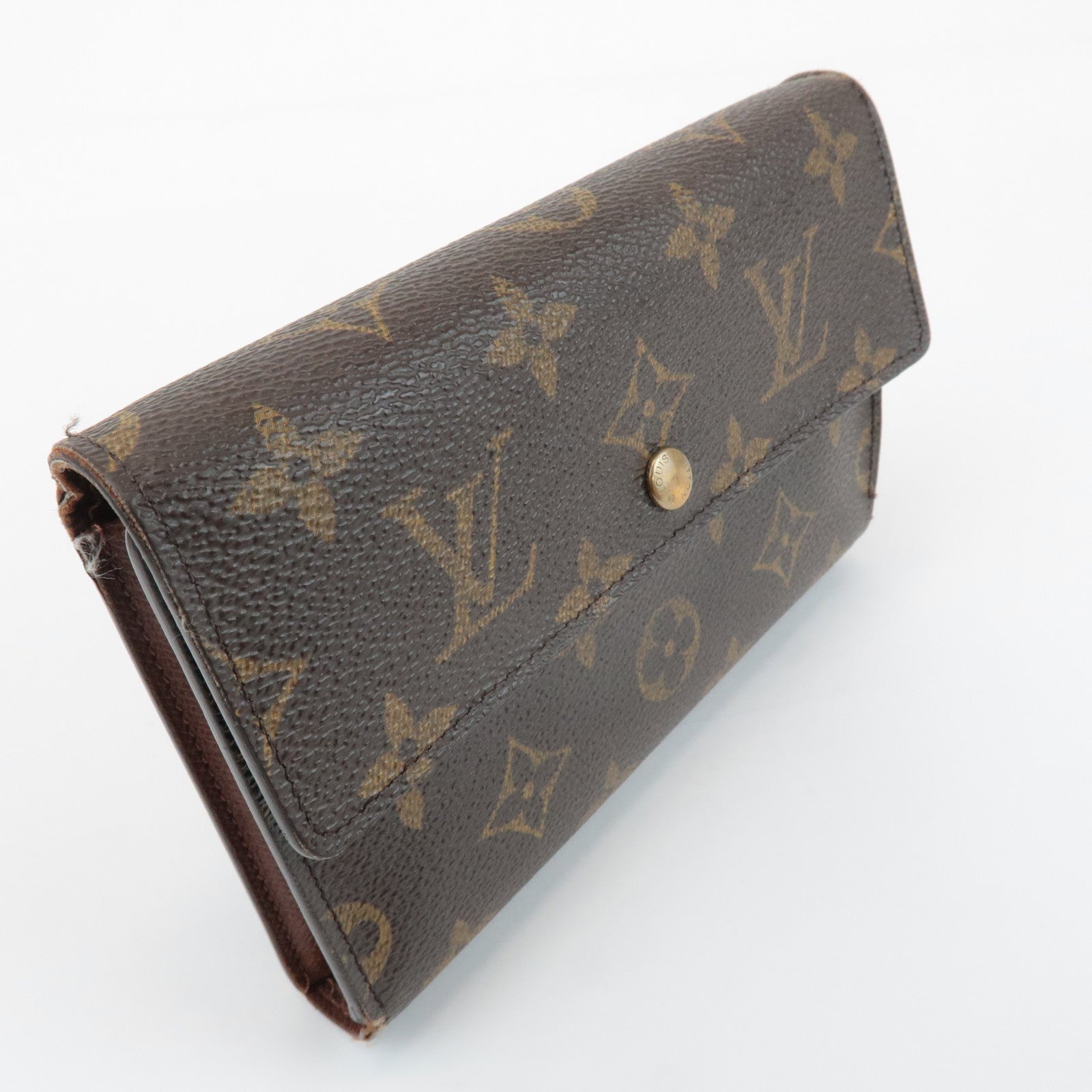 Louis Vuitton Monogram Porte Tresor Etui Papiers Wallet M61202 Used