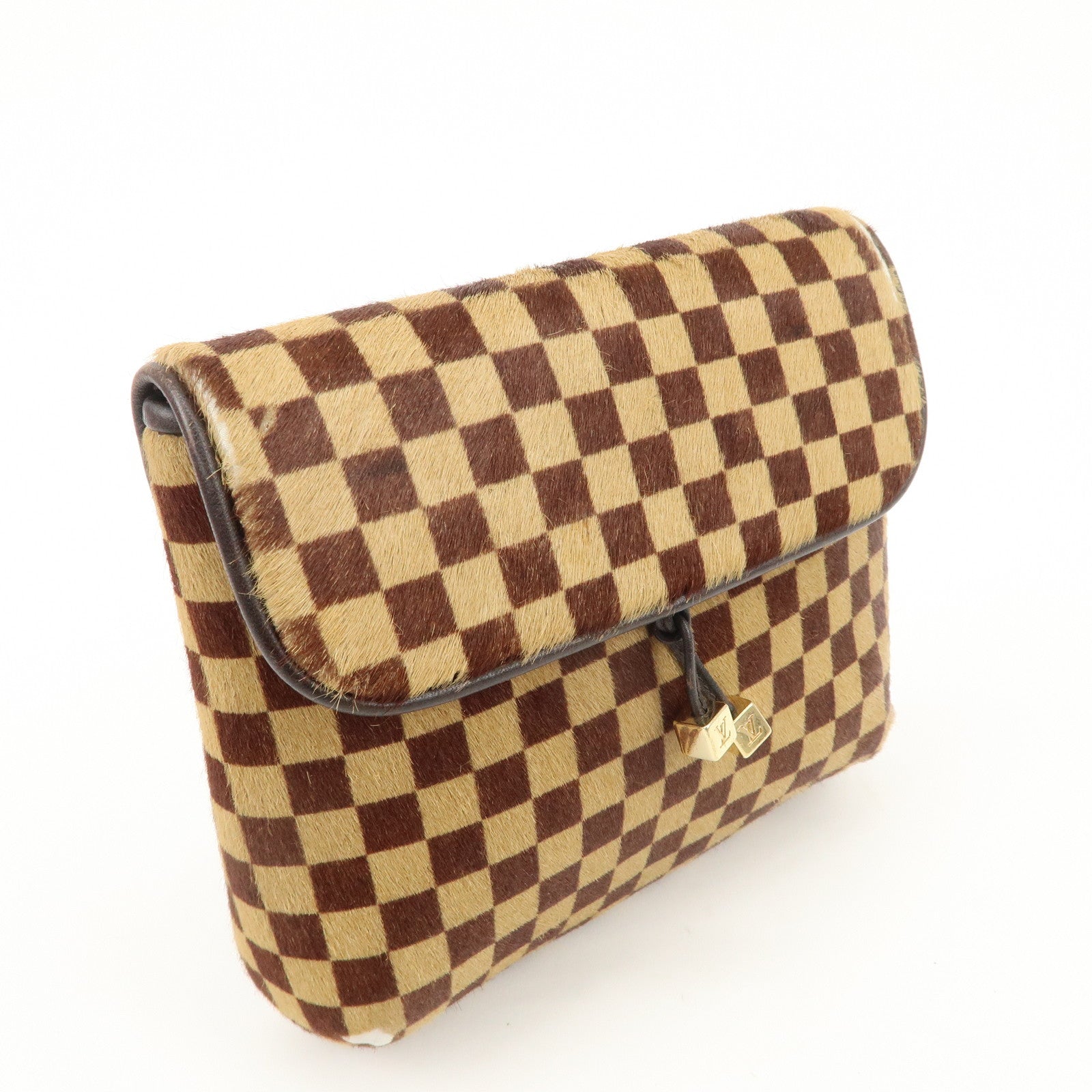 Louis Vuitton Damier Sauvage Gazelle Beige Shoulder Bag M92130 Used