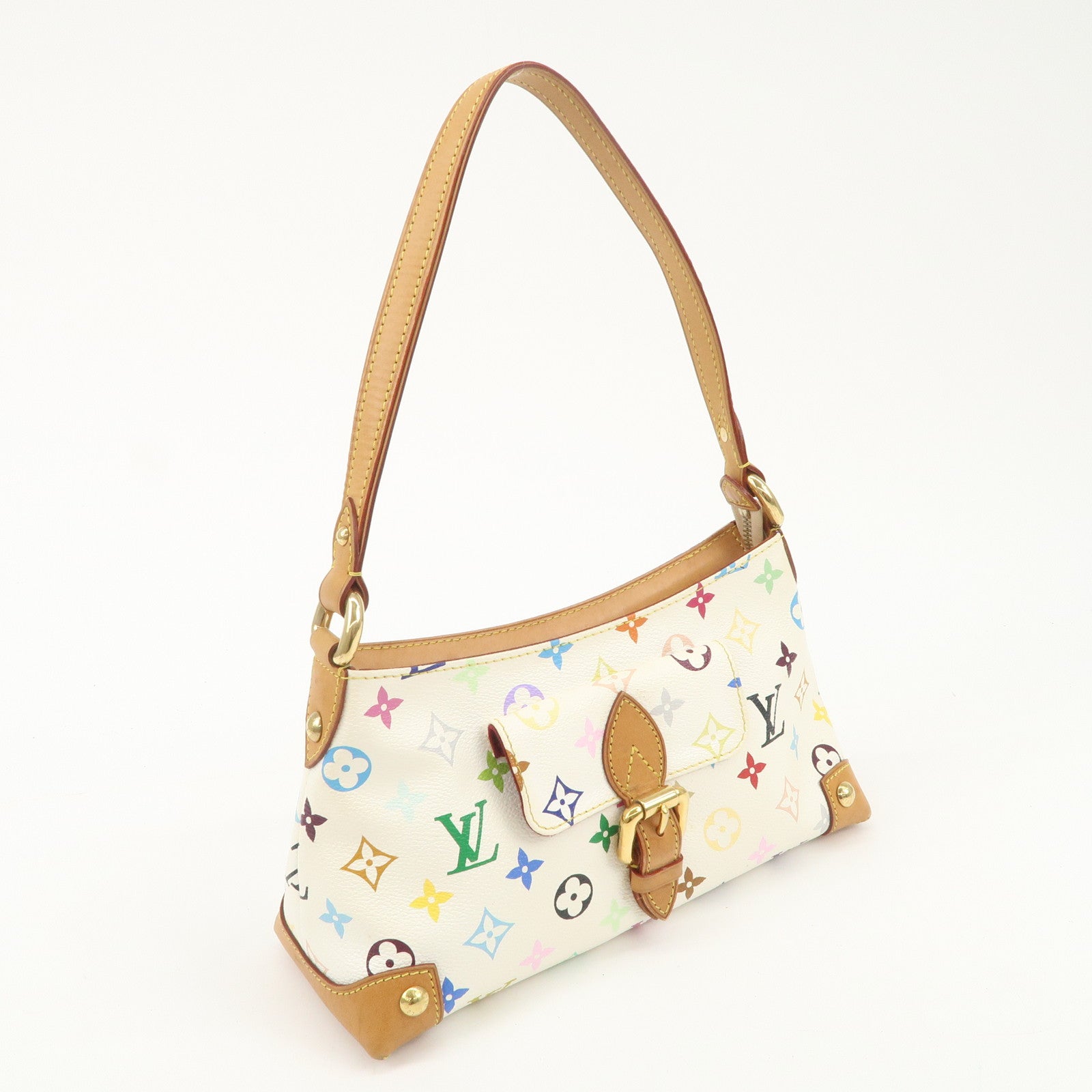 AuthLouis Vuitton Monogram Multicolor Eliza Shoulder Bag Blanc M40098 Used