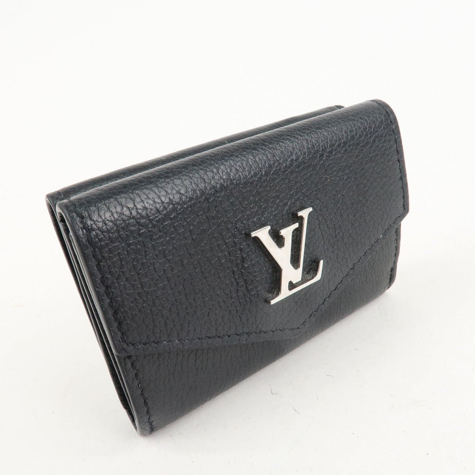 Louis Vuitton Lock Me Portefeuille Lock Mini Wallet Noir M63921 Used