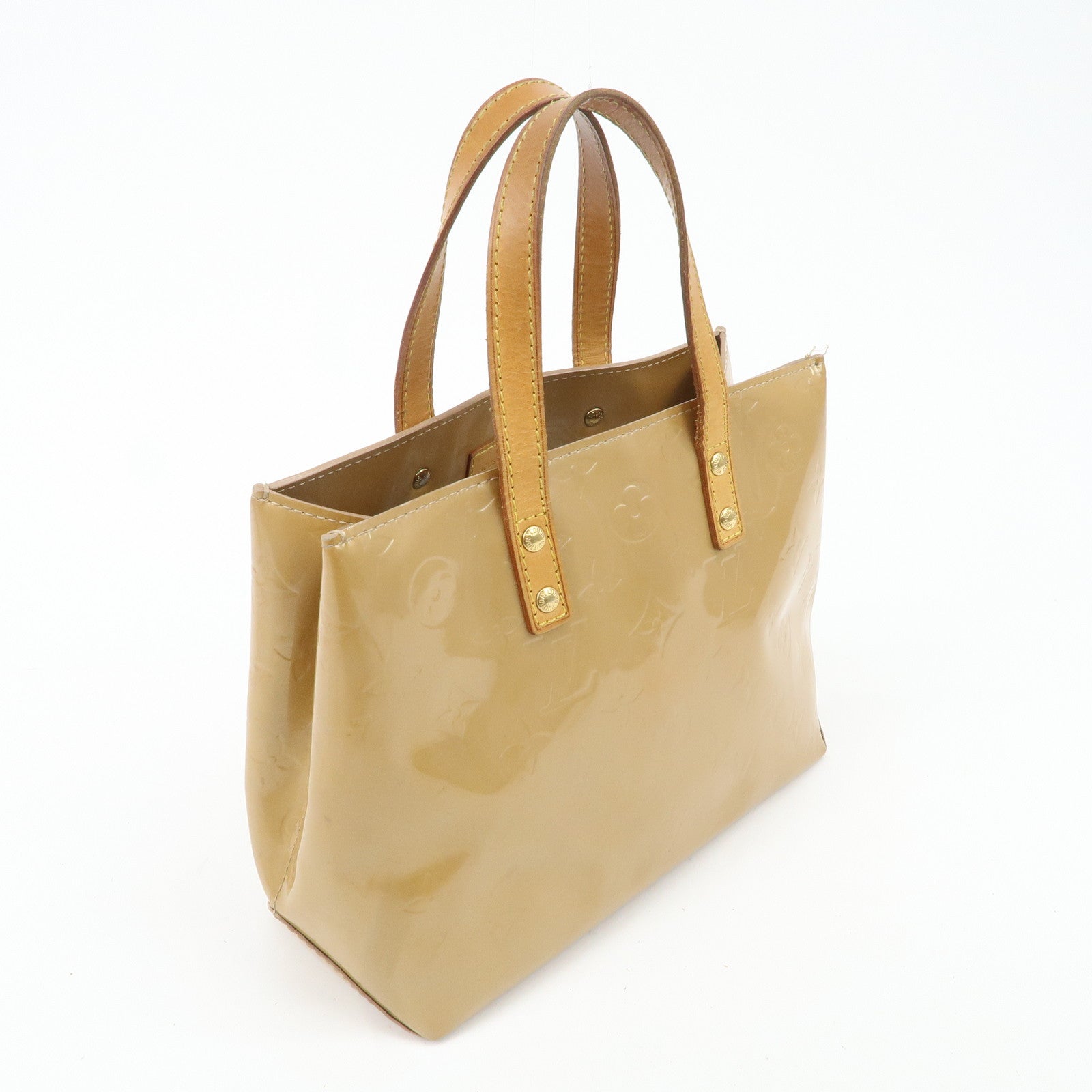 Louis Vuitton Monogram Vernis Lead PM Hand Bag Noisette M91334 Used