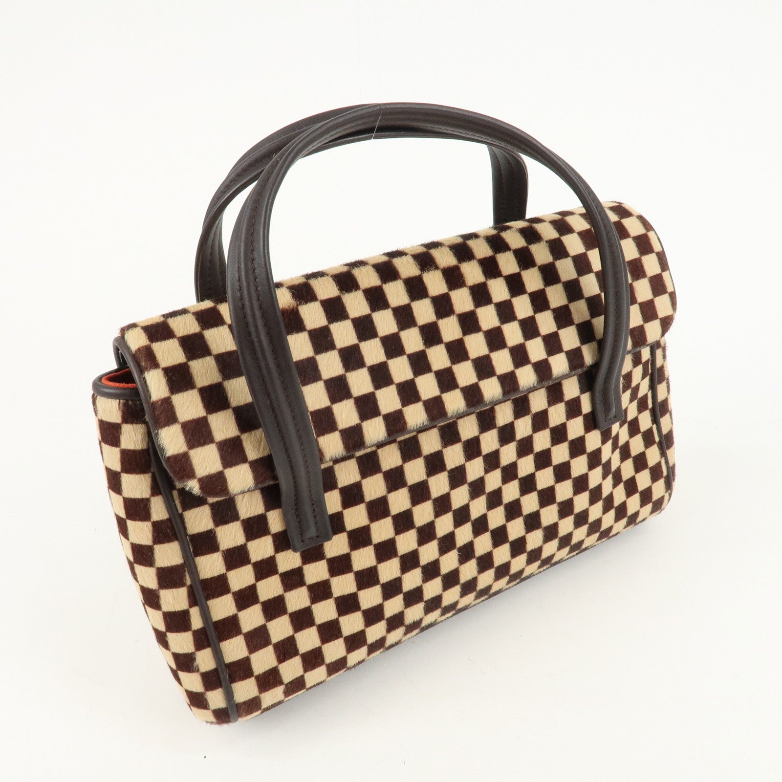 Louis Vuitton Damier Sauvage Lion Hand Bag Beige Brown M92131 Used