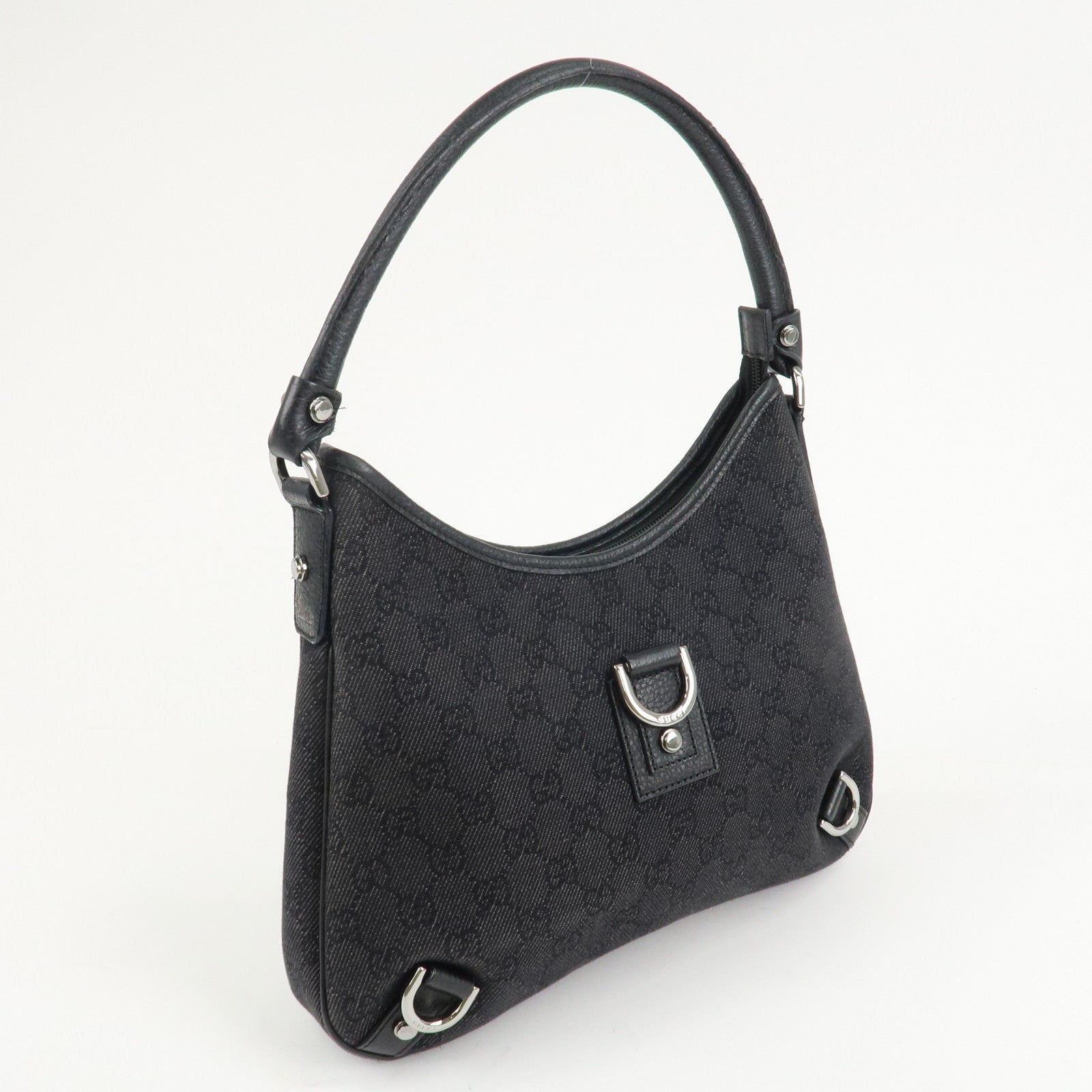 GUCCI Abbey GG Canvas Leather Shoulder Bag 268637 Used