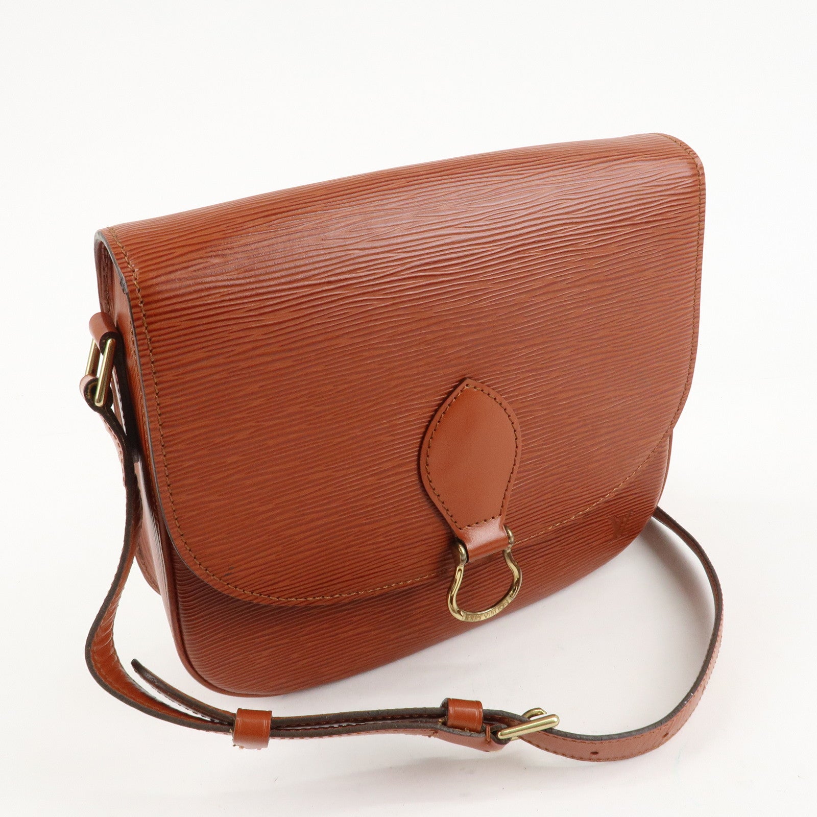 Louis Vuitton Epi Saint Cloud Shoulder Bag Kenya Brown M52193 Used