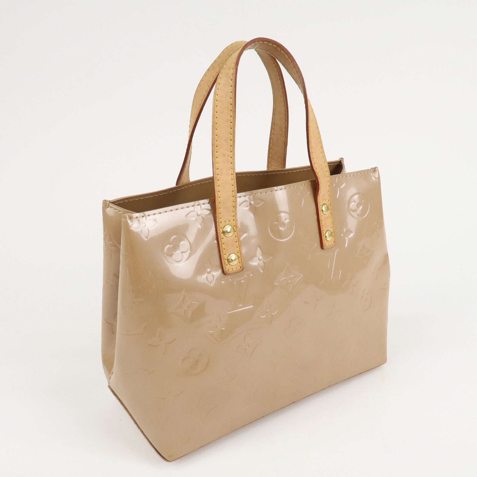 Louis Vuitton Monogram Vernis Lead PM Hand Bag Noisette M91334 Used