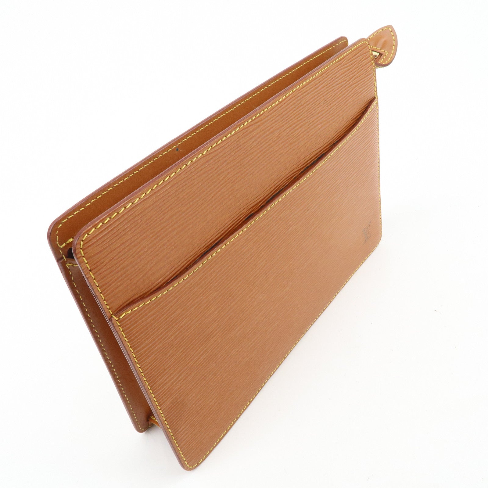 Louis Vuitton Epi Pochette Homme Clutch Bag Zipang Gold M52528 Used