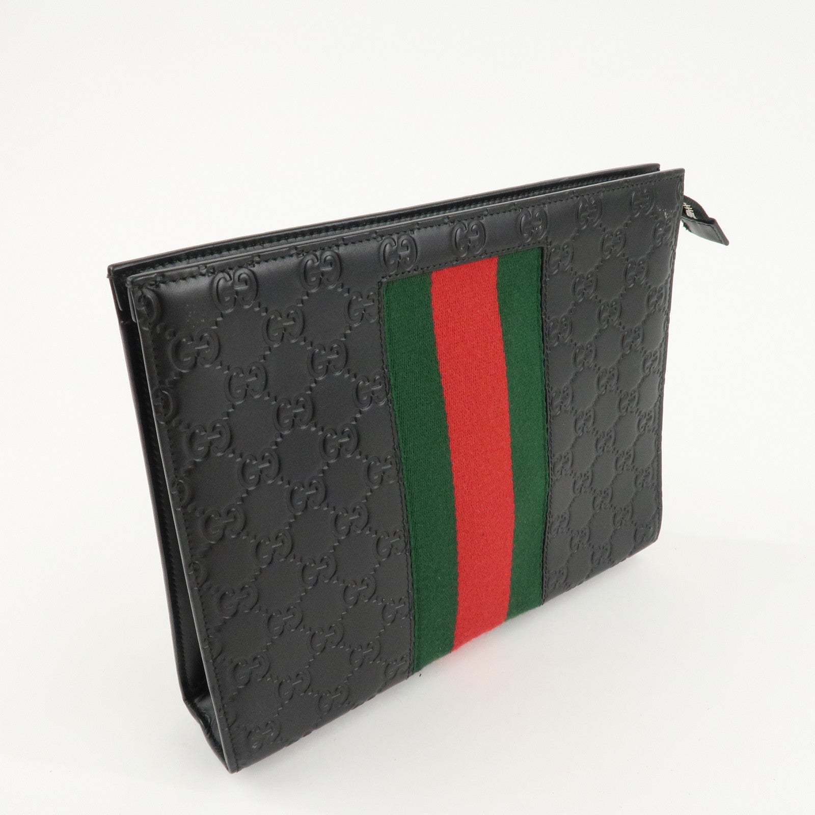 GUCCI Guccissima Sherry Guccissima Leather Clutch Bag 475316 Used