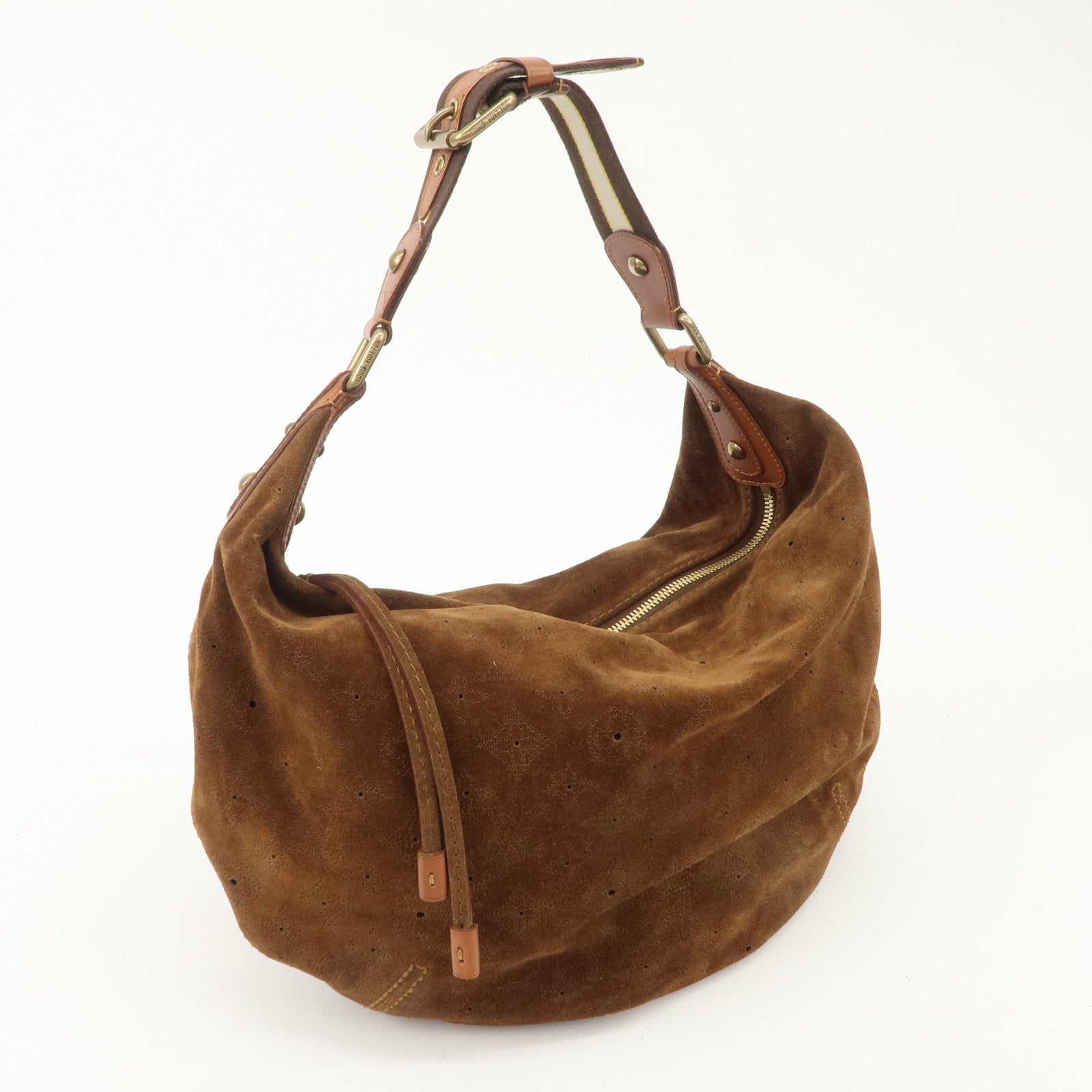 Louis Vuitton Monogram Suede Onata GM Shoulder Bag M95120 Used