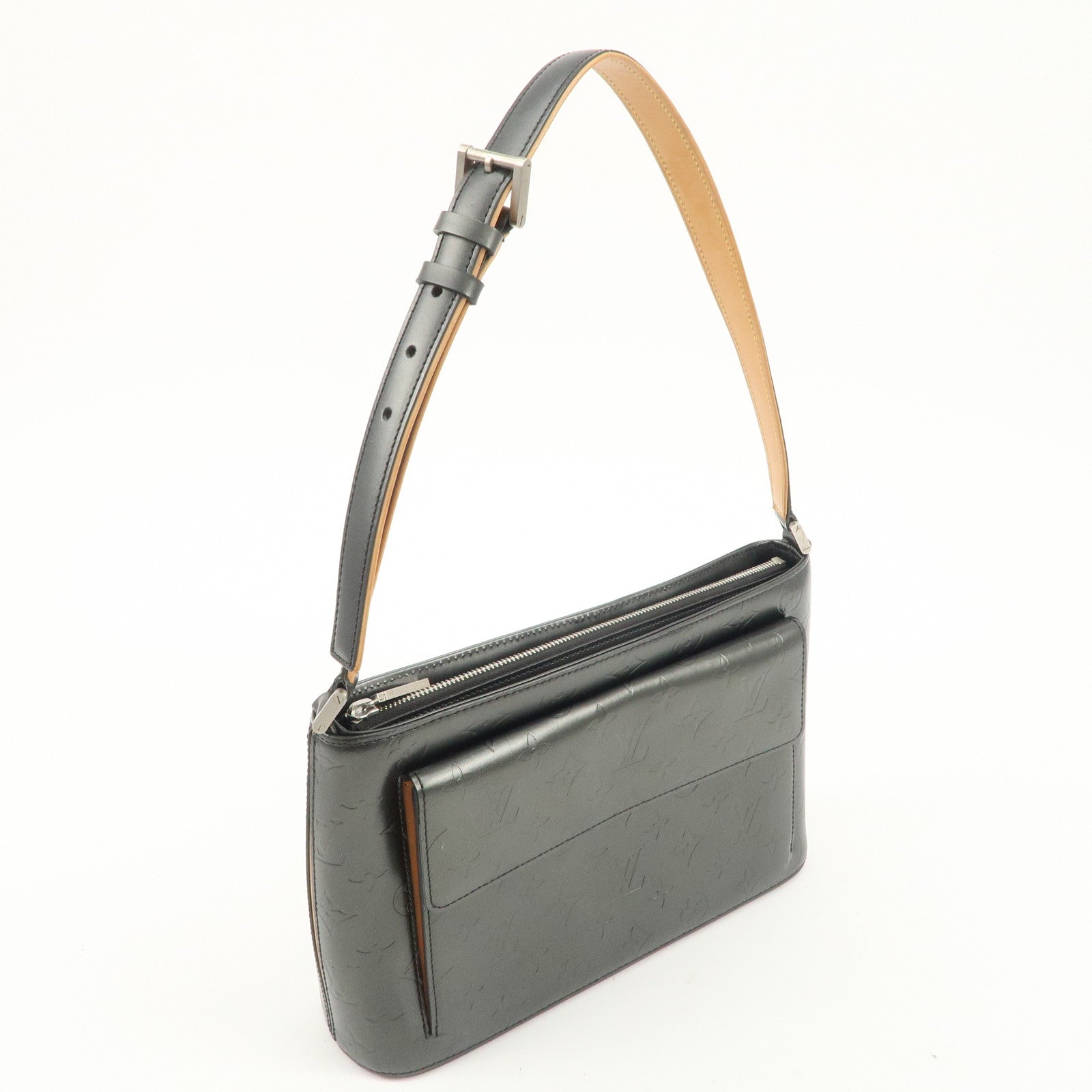 Louis Vuitton Monogram Matte Alston Shoulder Bag Noir M55122 Used