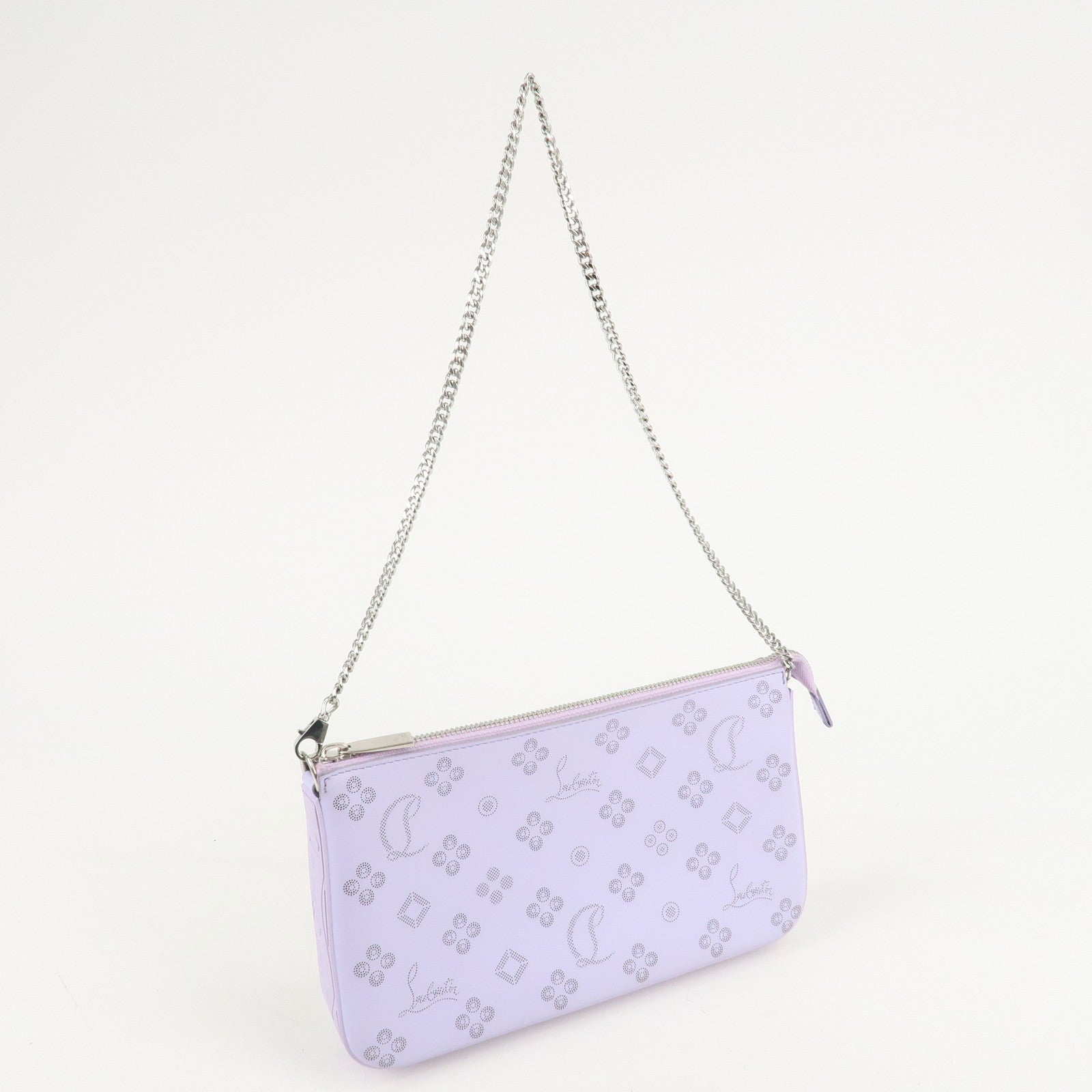 Christian Louboutin Loubila Chain Shoulder Bag Light Purple Used