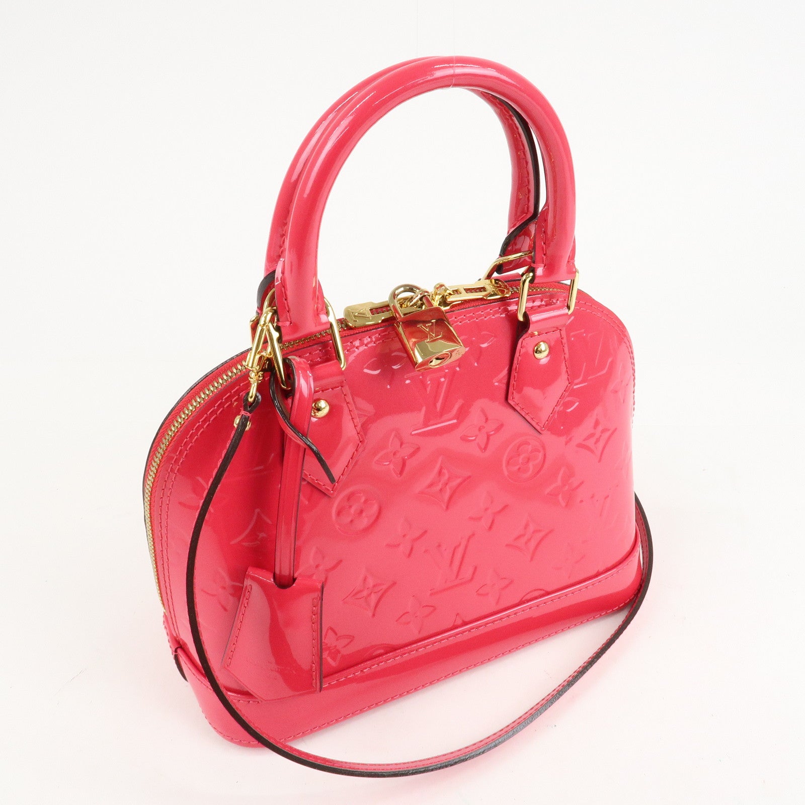 Louis Vuitton Monogram Vernis Alma BB 2Way Bag Rose Indien M91771 Used