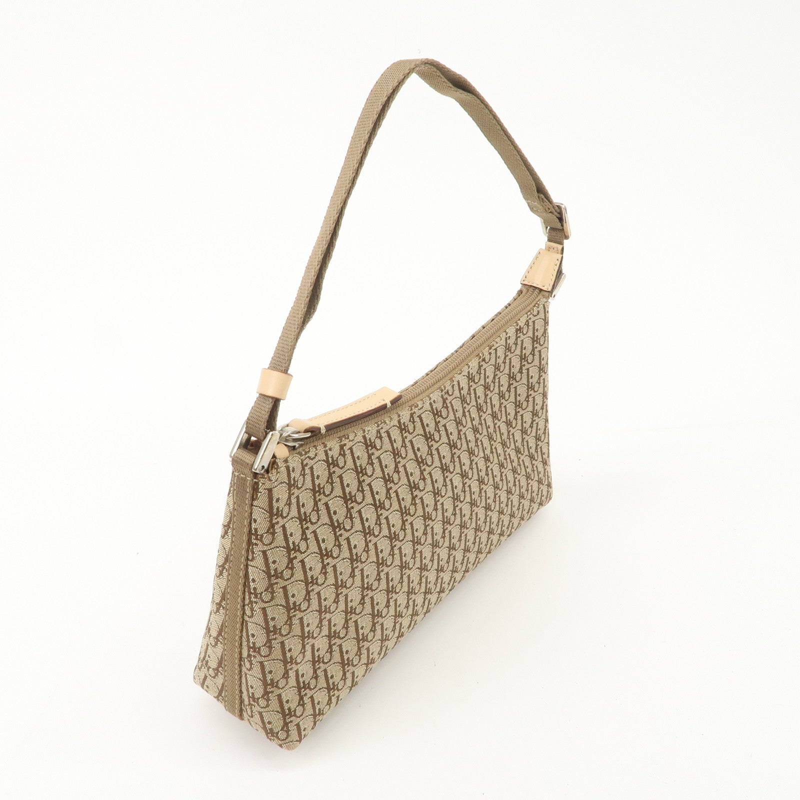 Christian Dior Trotter Canvas Leather Shoulder Bag 02RU 0064 Used
