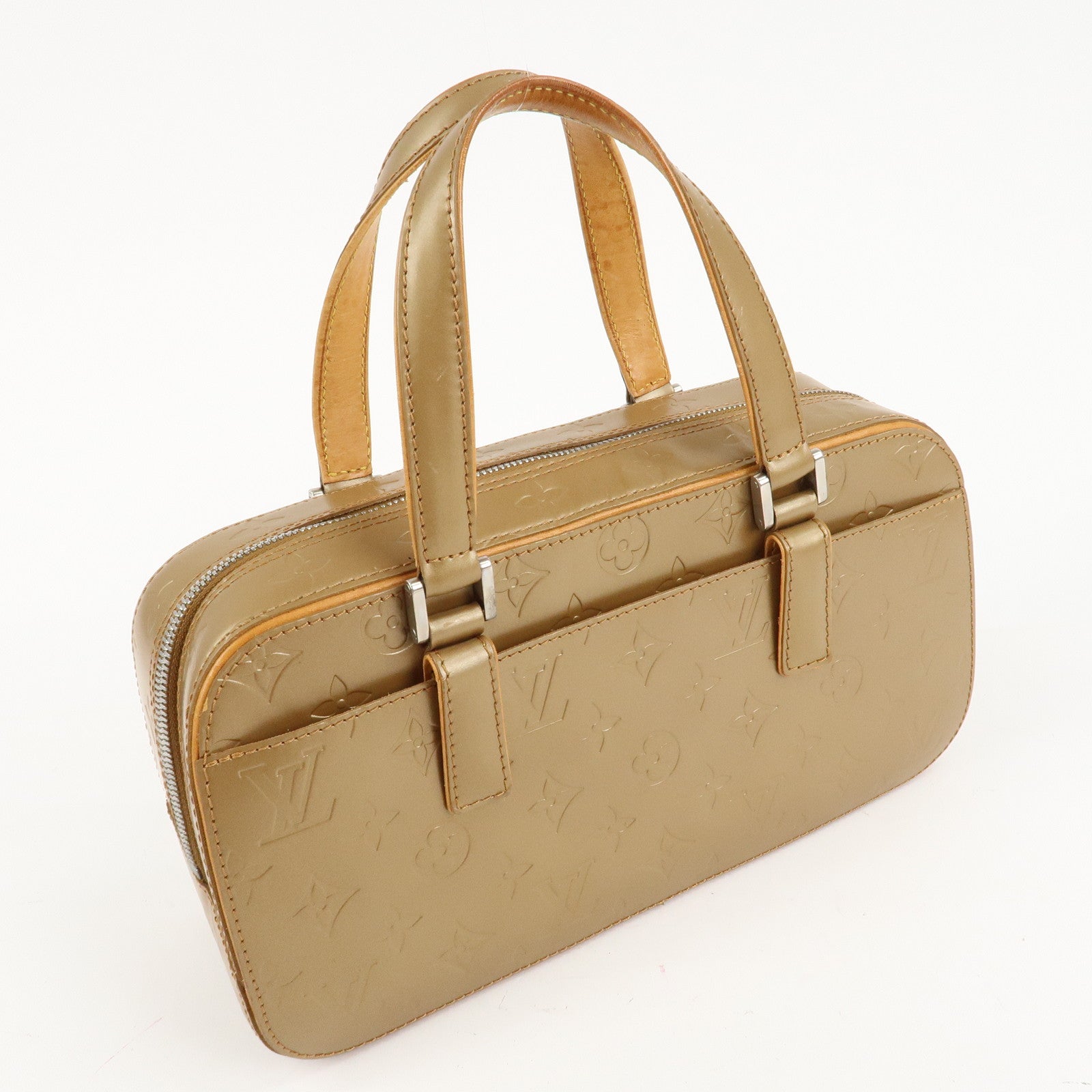 Louis Vuitton Monogram Matte Shelton Hand Bag Ambre M55177 Used