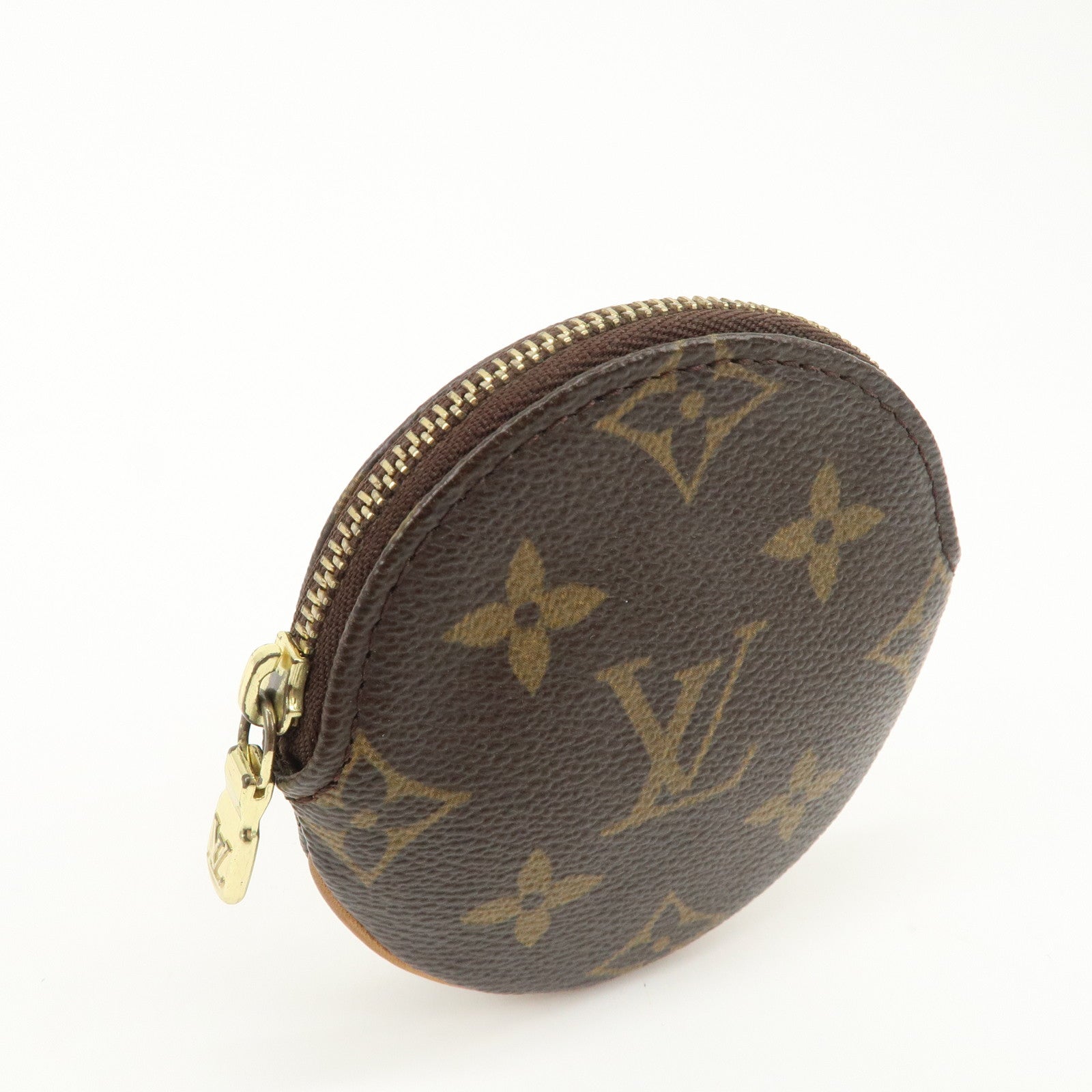Louis Vuitton Monogram Porte Monnaie Rond Coin Case M61926 Used