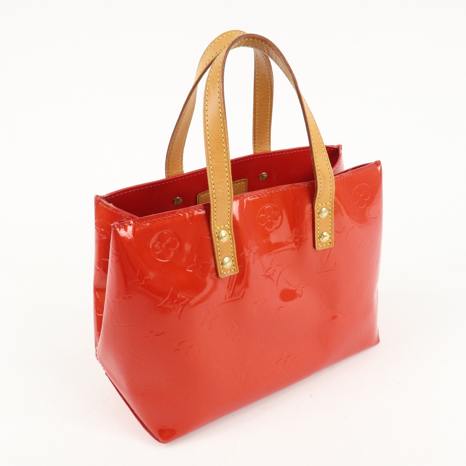 Louis Vuitton Monogram Vernis Lead PM Hand Bag M91088 Rouge Used