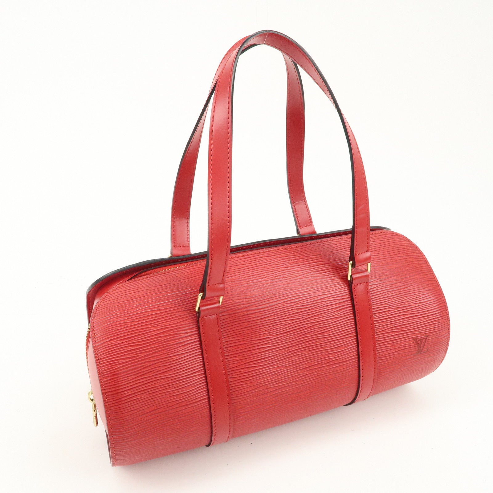 Louis Vuitton Epi Soufflo Hand Bag Castillian Red M52227 Used