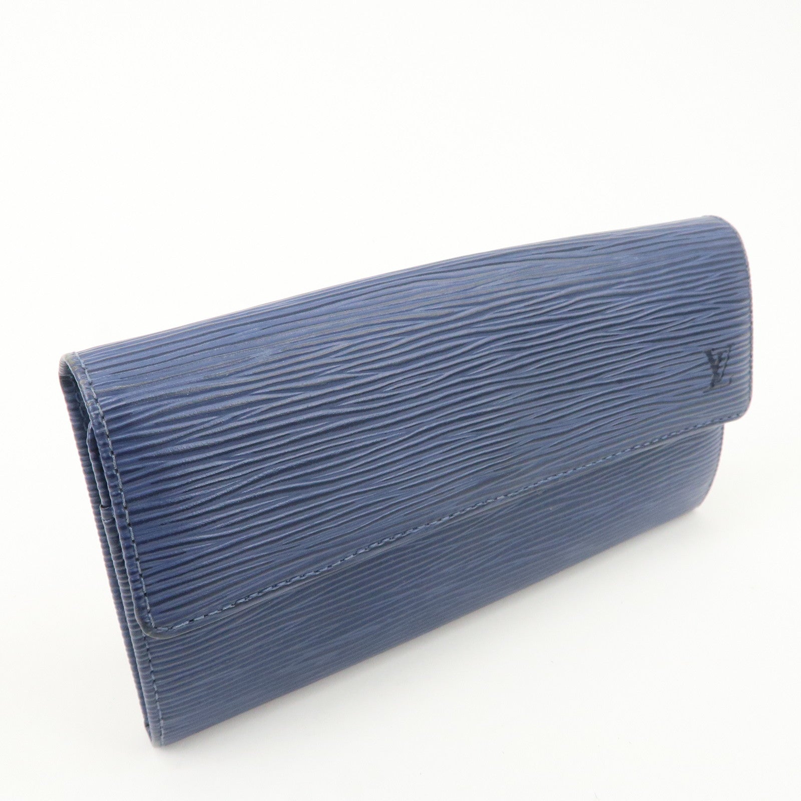 Louis Vuitton Epi Porte Monnaie Credit Wallet Toledo Blue M6359G Used