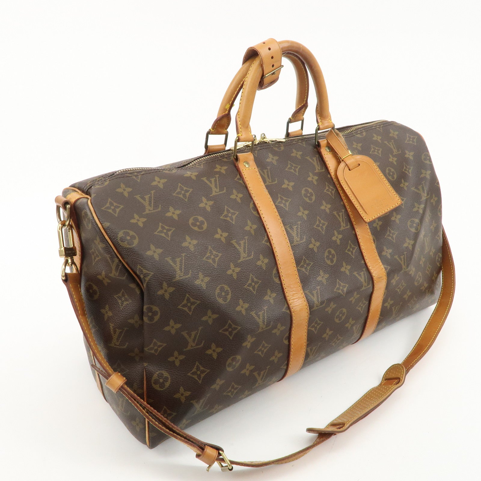 Louis Vuitton Monogram Keep All Bandouliere 50 Boston Bag M41416 Used