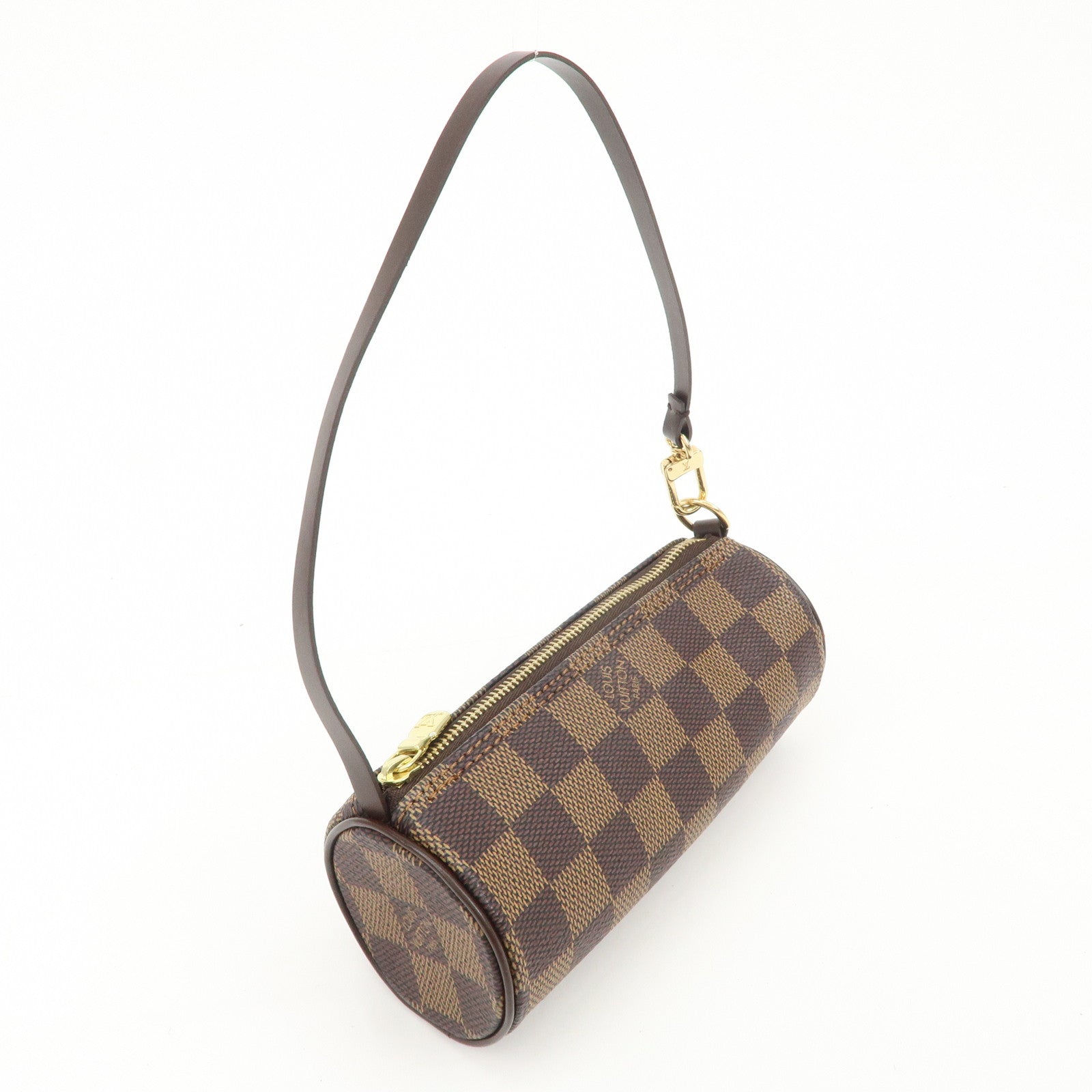 Louis Vuitton Damier Ebene Mini Pouch for Papillon Bag Brown Used