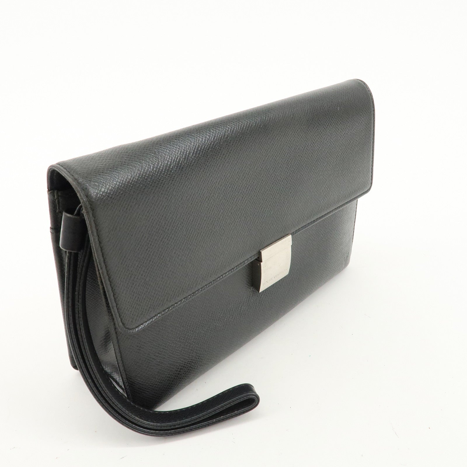 Louis Vuitton Taiga Selenga Clutch Bag Ardoise M30782 Used