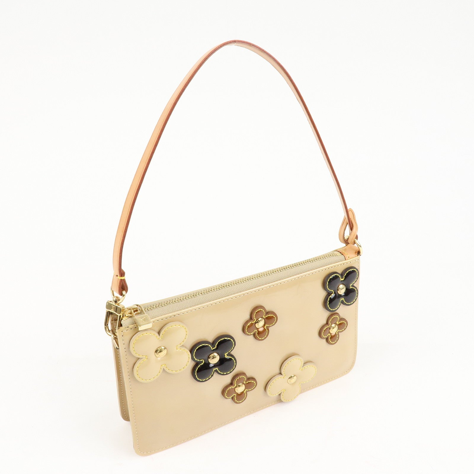 Louis Vuitton Monogram Vernis Flower Lexington Hand Bag M92246 Used