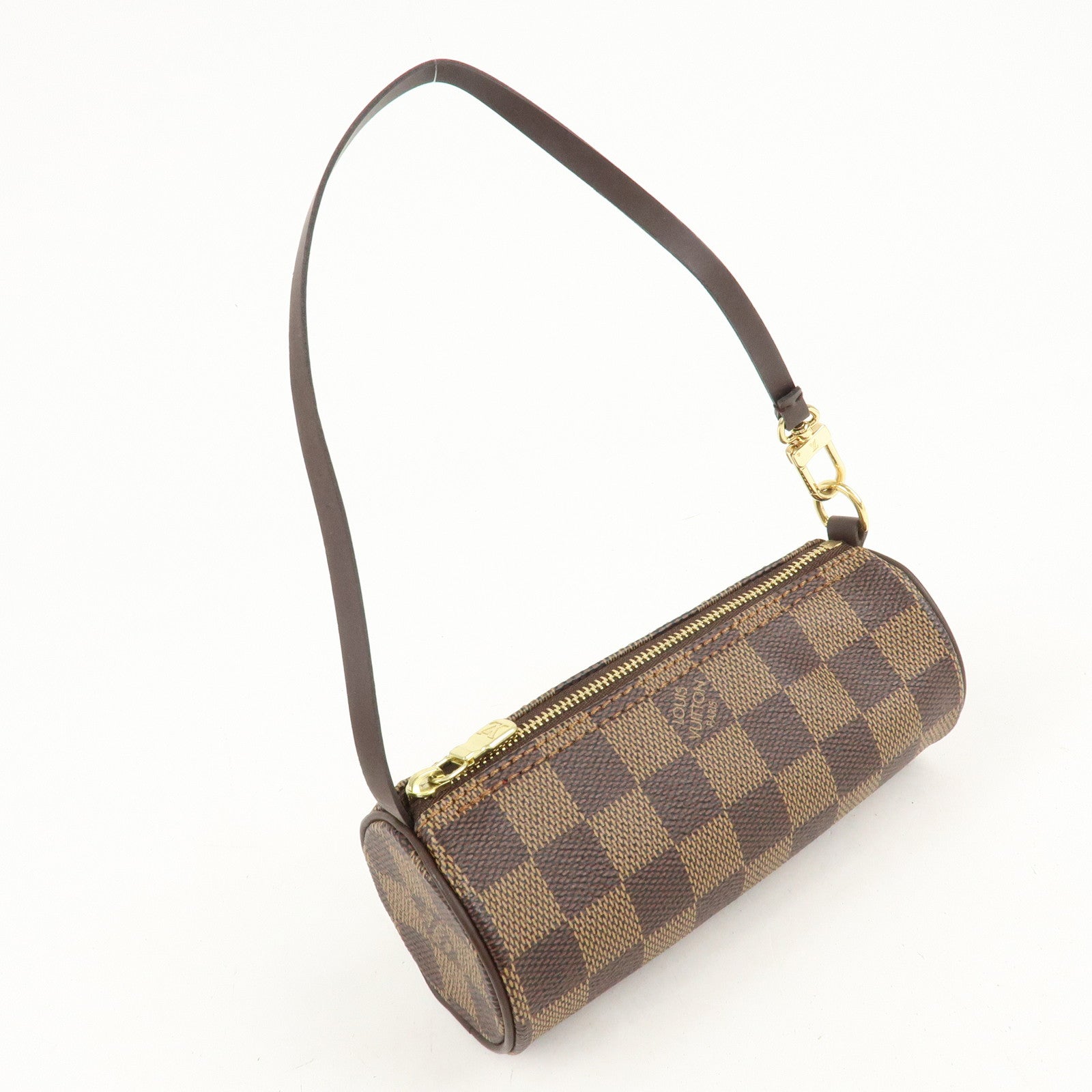 Louis Vuitton Damier Ebene Mini Pouch for Papillon Bag Brown Used