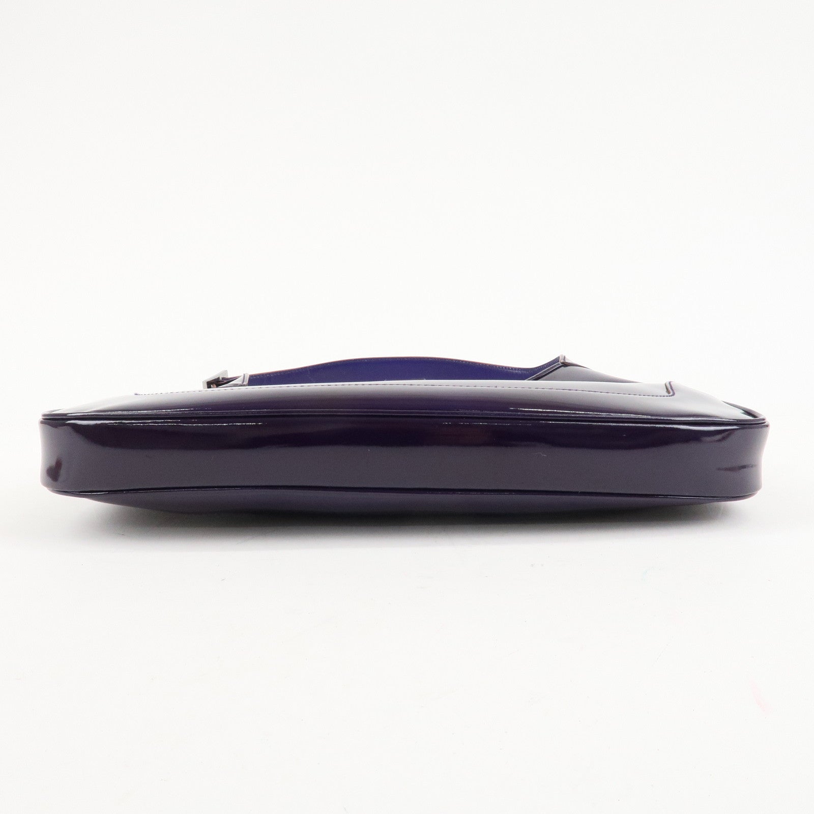 GUCCI Jackie Patent Leather Shoulder Bag Purple 001.3306 Used