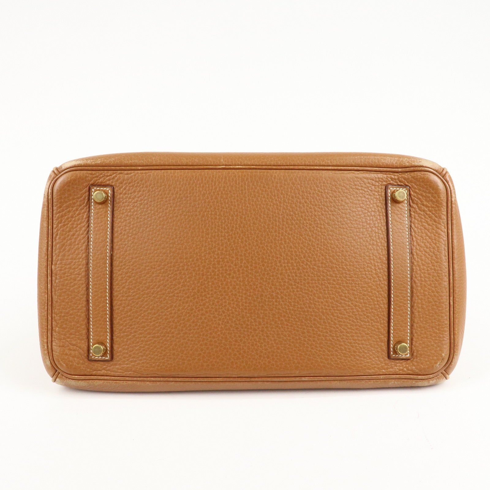 HERMES Taurillon Clemence Birkin 35 J stamped Gold Used