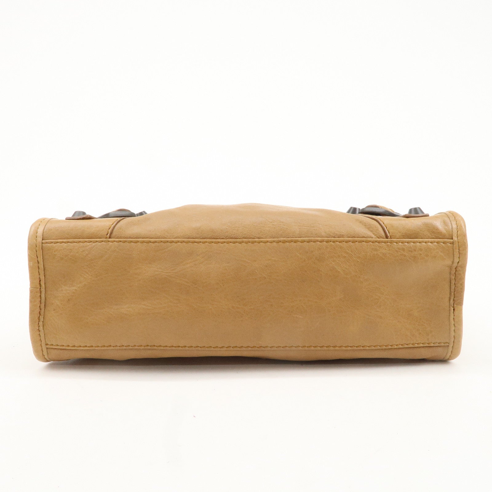 BALENCIAGA Mini City Leather Classic 2Way Bag Brown 300295 Used