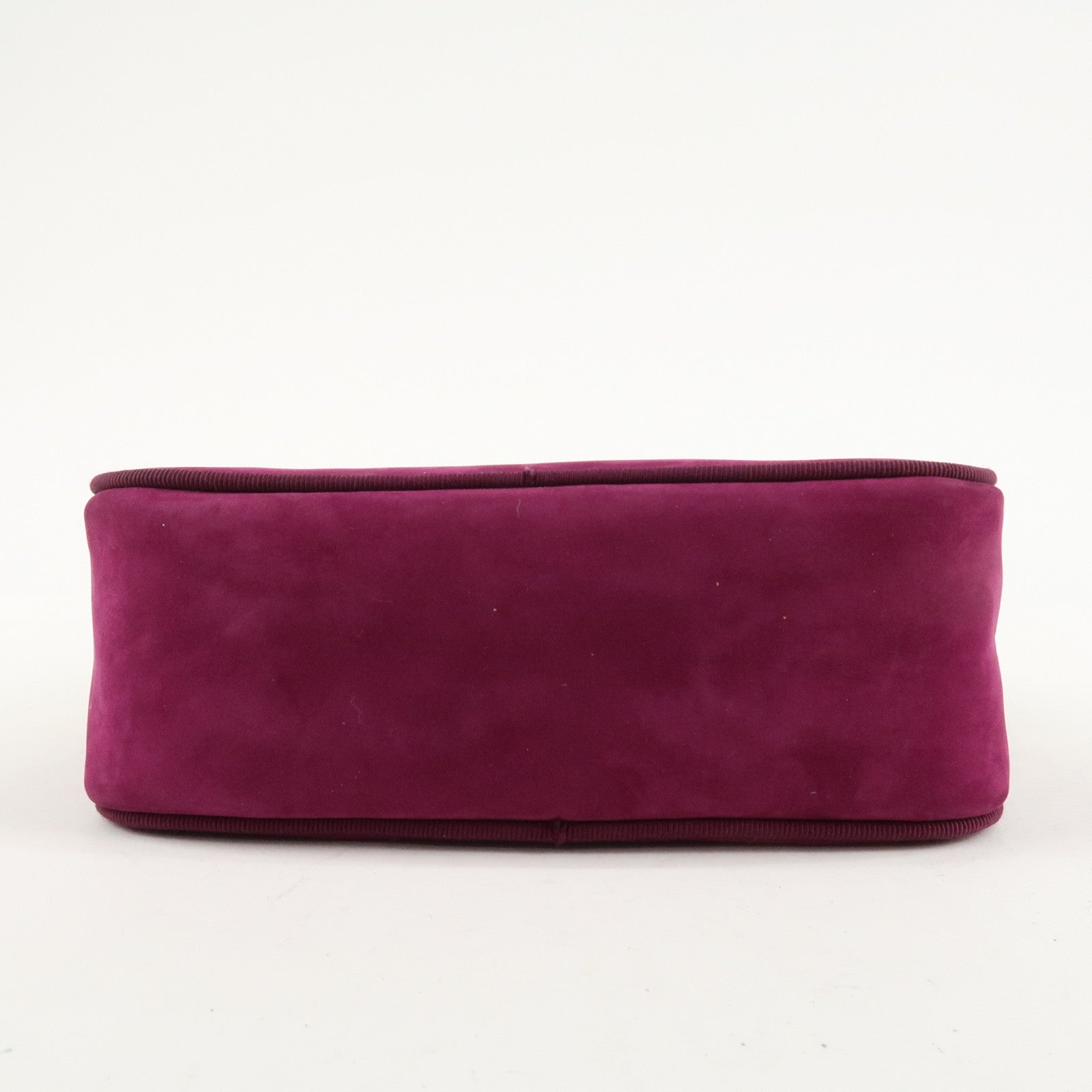 Ferragamo Vara Ribbon Suede Leather Shoulder Bag Purple Used