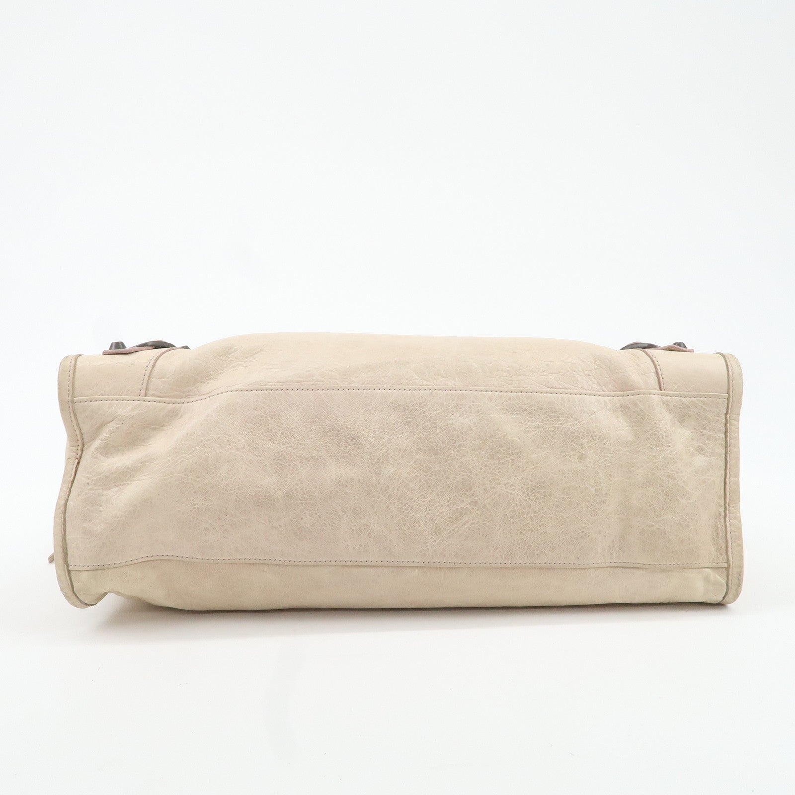 BALENCIAGA The City Leather 2Way Shoulder Bag Beige 115748 Used