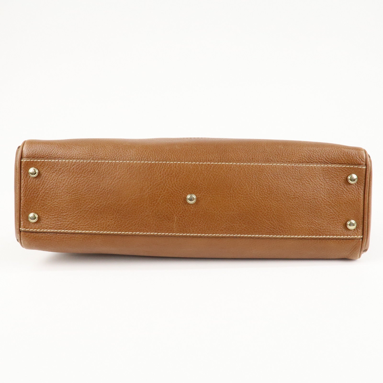 Cartier Leather Marcello de Cartier SM Hand Bag Brown Used