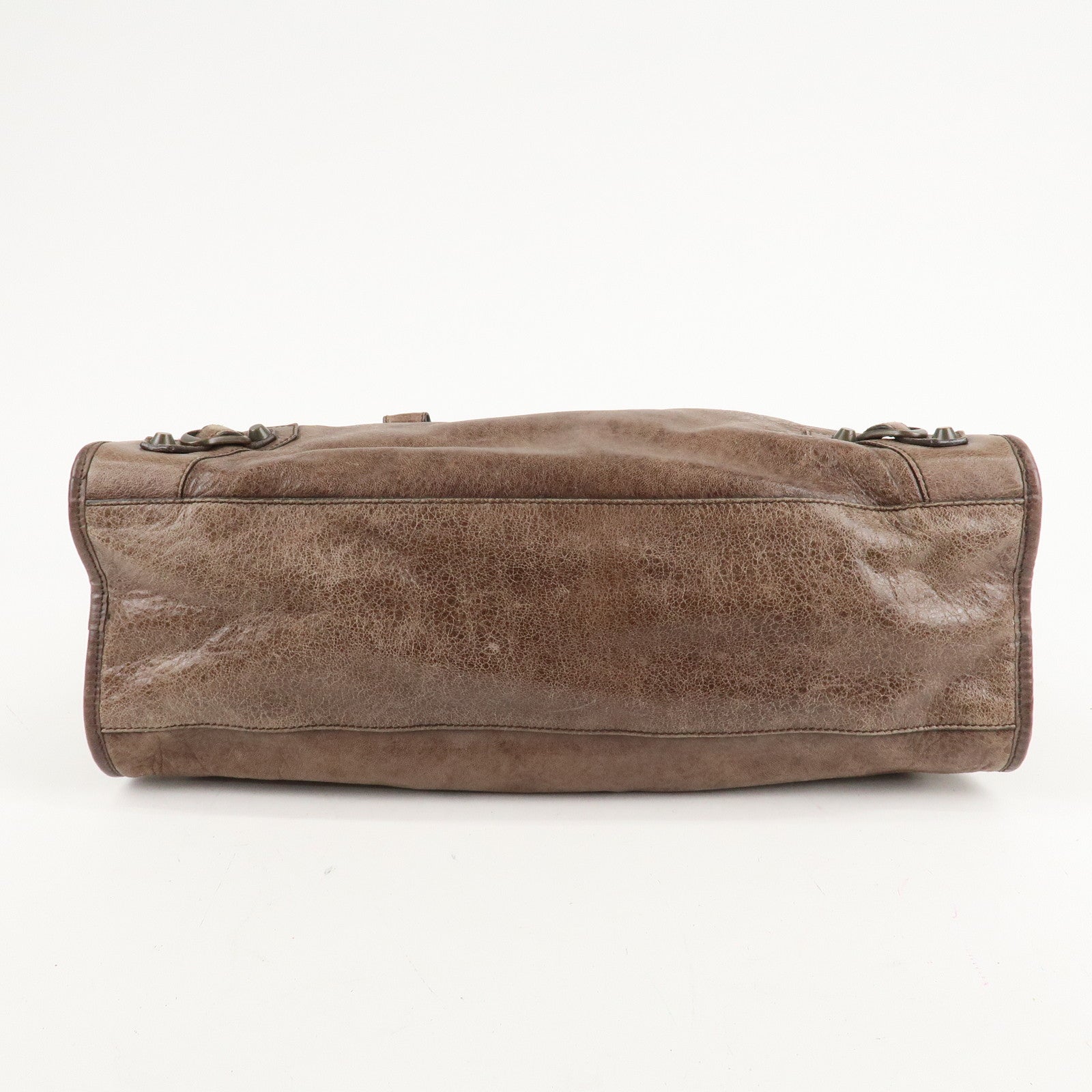 BALENCIAGA The City Leather 2Way Hand Bag Brown 115748 Used