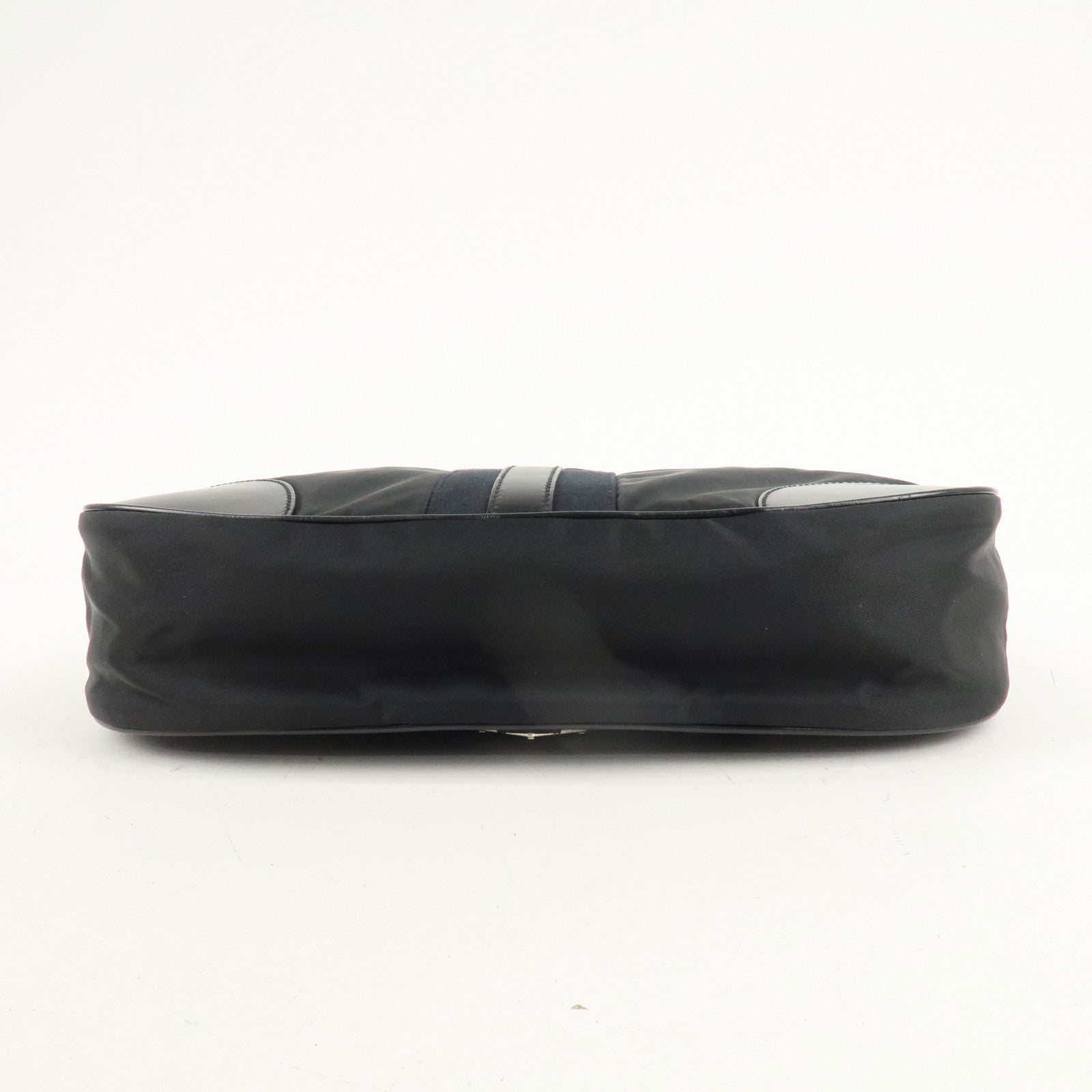 PRADA Nylon Leather Shoulder Bag Black BR2604 Used