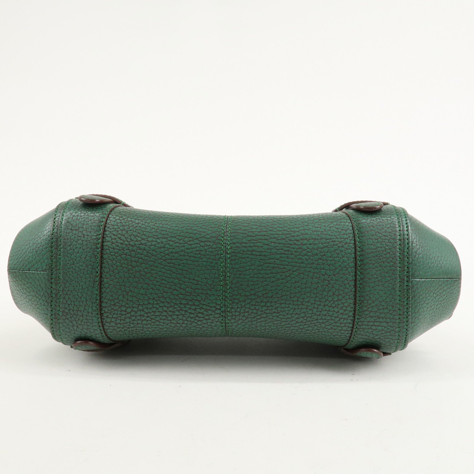 LOEWE Senda Leather Shoulder Bag Hand Bag Green Used
