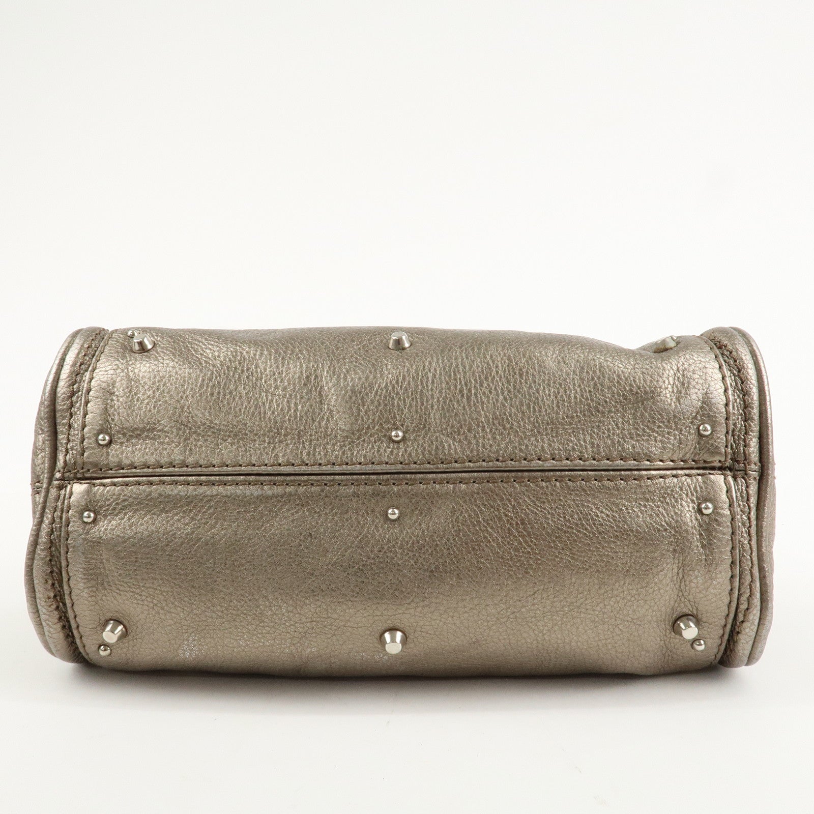 Chloe Paddington Leather Mini Hand Bag Shoulder Bag Champagne Gold Used