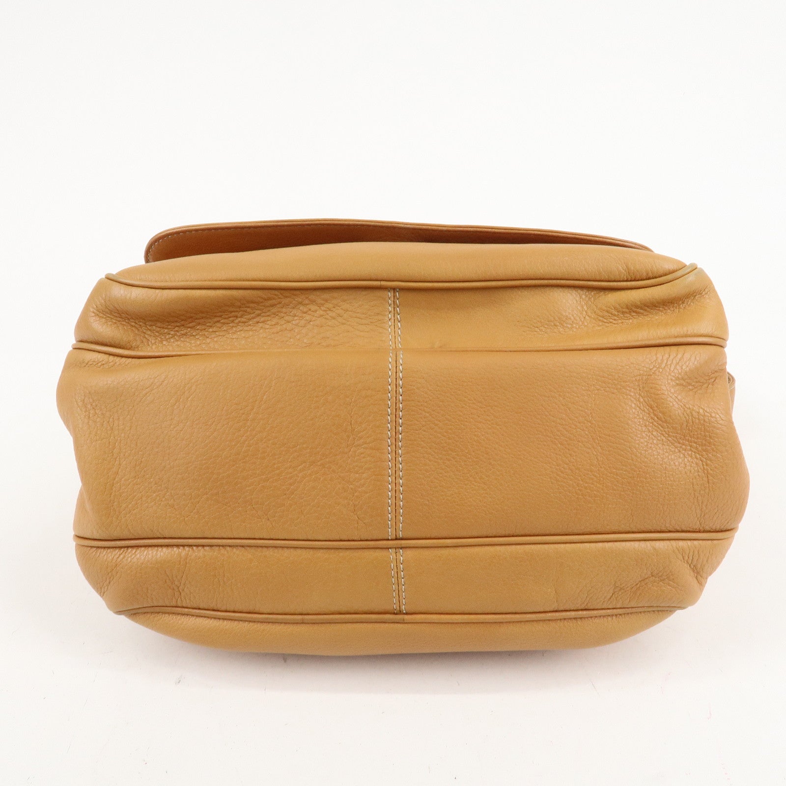 LOEWE Anagram Leather Shoulder Bag Crossbody Bag Brown Used