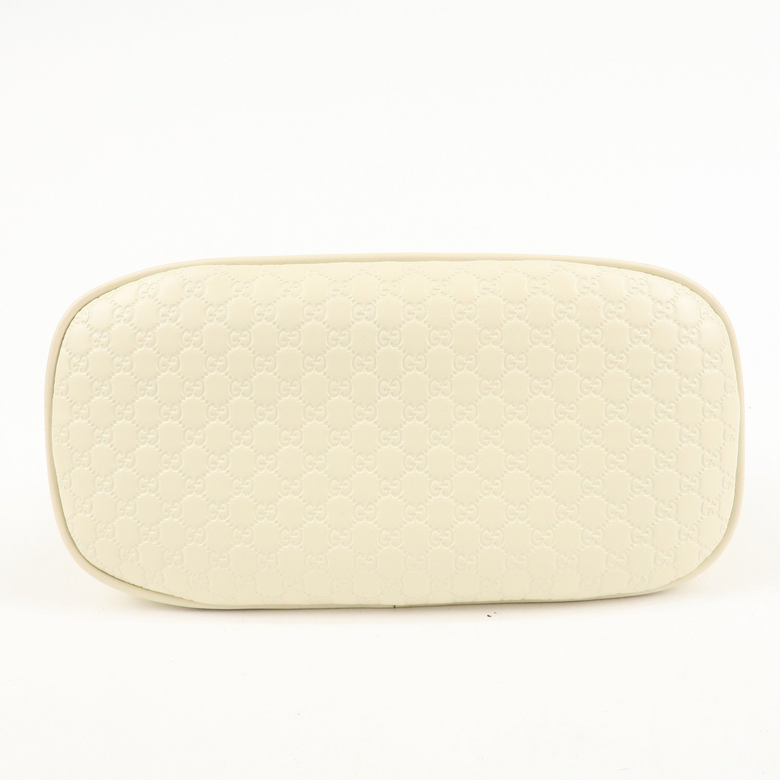 GUCCI Micro Guccissima Leather 2WAY Bag Hand Bag Ivory 449654 Used