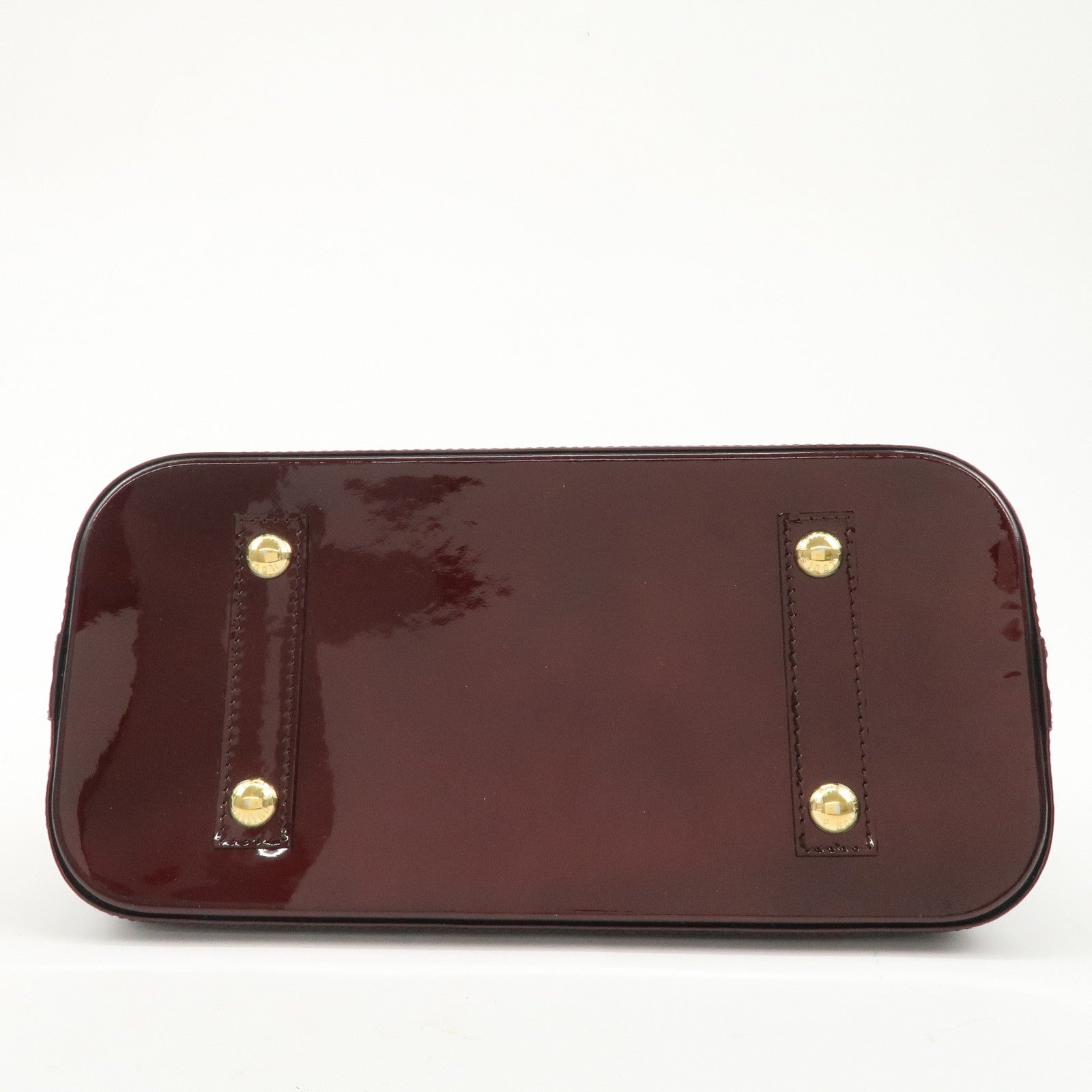 Louis Vuitton Monogram Vernis Alma PM Hand Bag Amarante M91611 Used