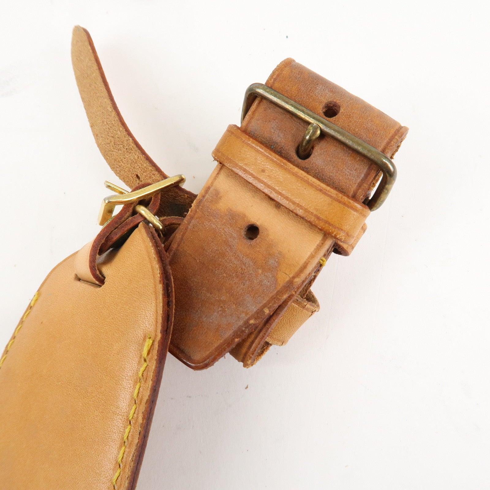 Louis Vuitton Set of 10 Leather Name Tag & Poignet Natural Used