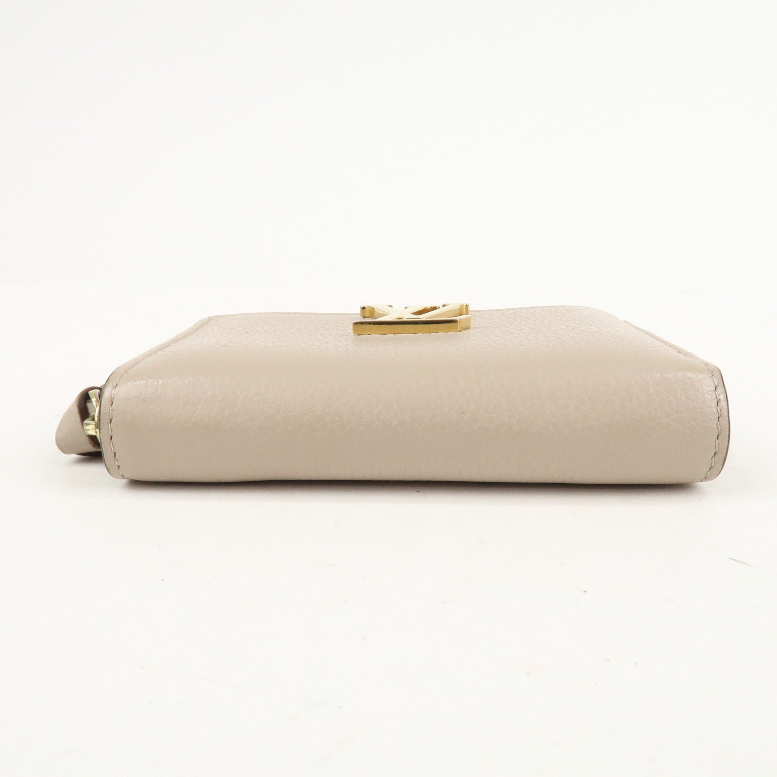 Louis Vuitton Lock Me Zippy Coin Purse Coin Case Beige M80100 Used