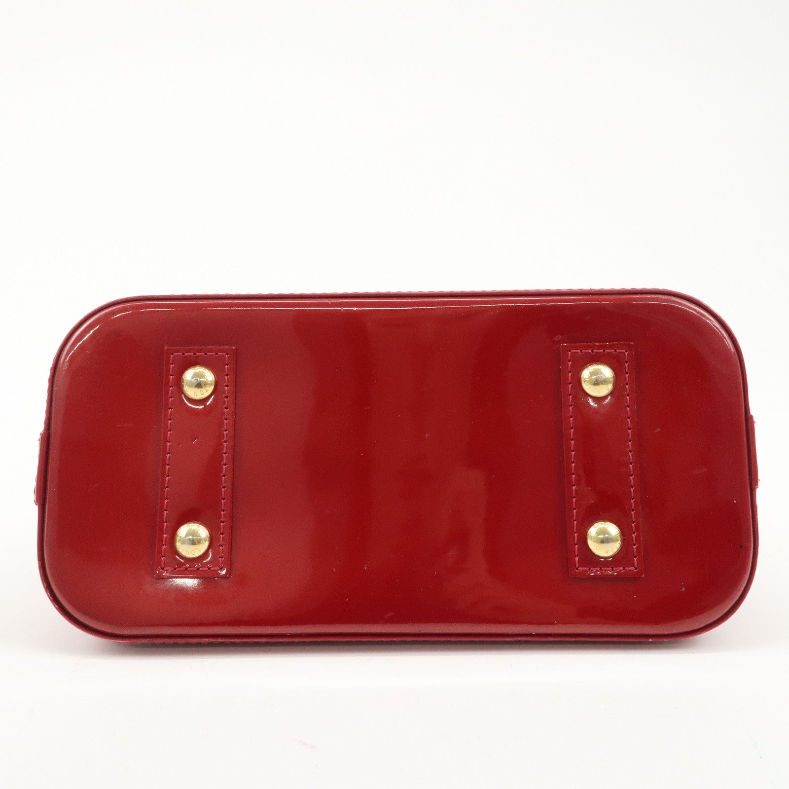 Louis Vuitton Monogram Vernis Alma BB 2Way Bag Red M91606 Used