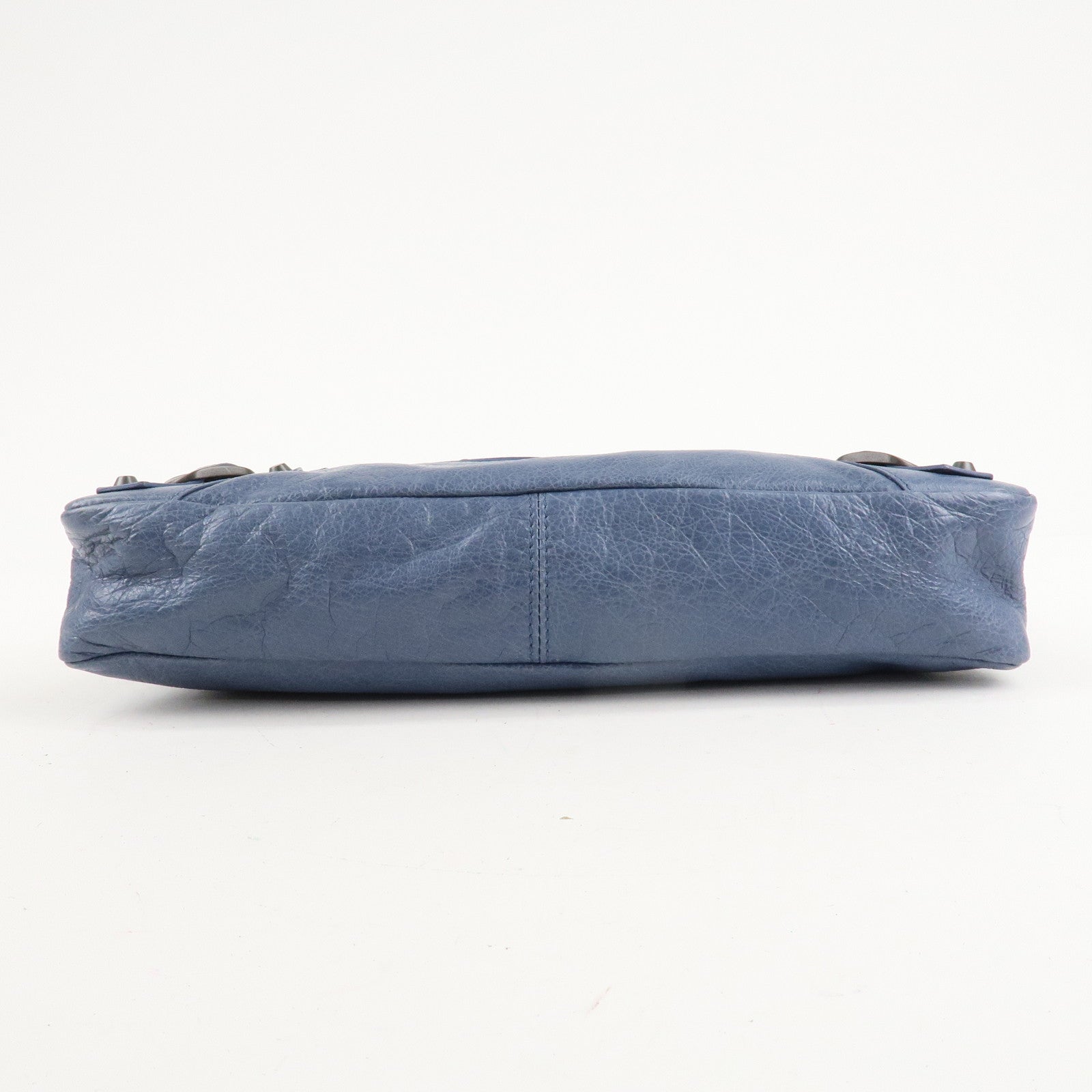 BALENCIAGA The First Leather 2Way Bag Hand Bag Blue Used
