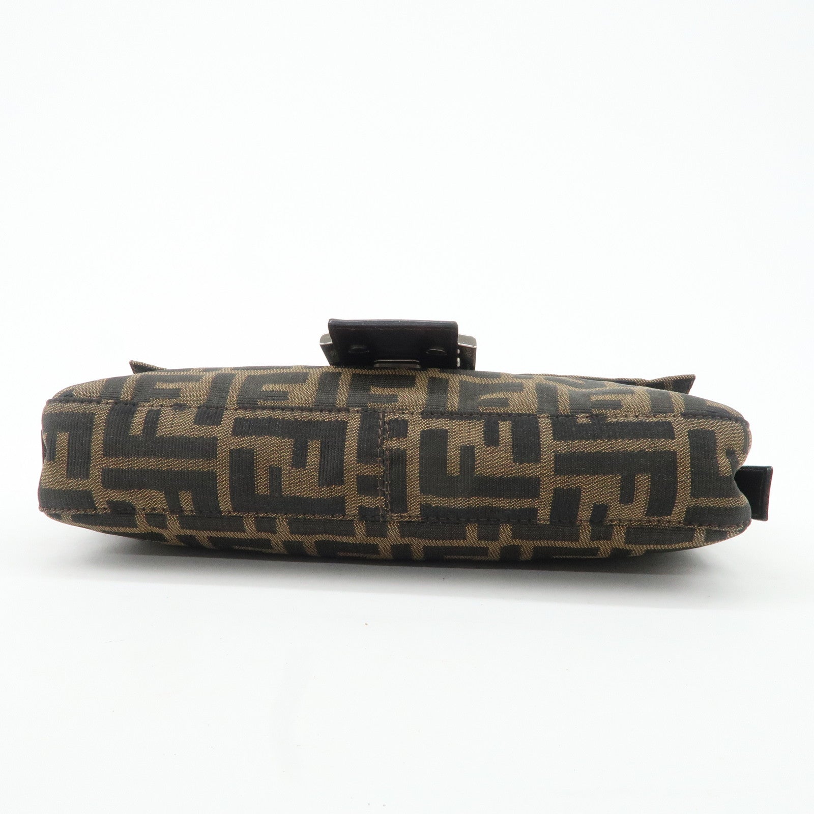 FENDI Mamma Baguette Zucca Canvas Leather Shoulder Bag 26424 Used