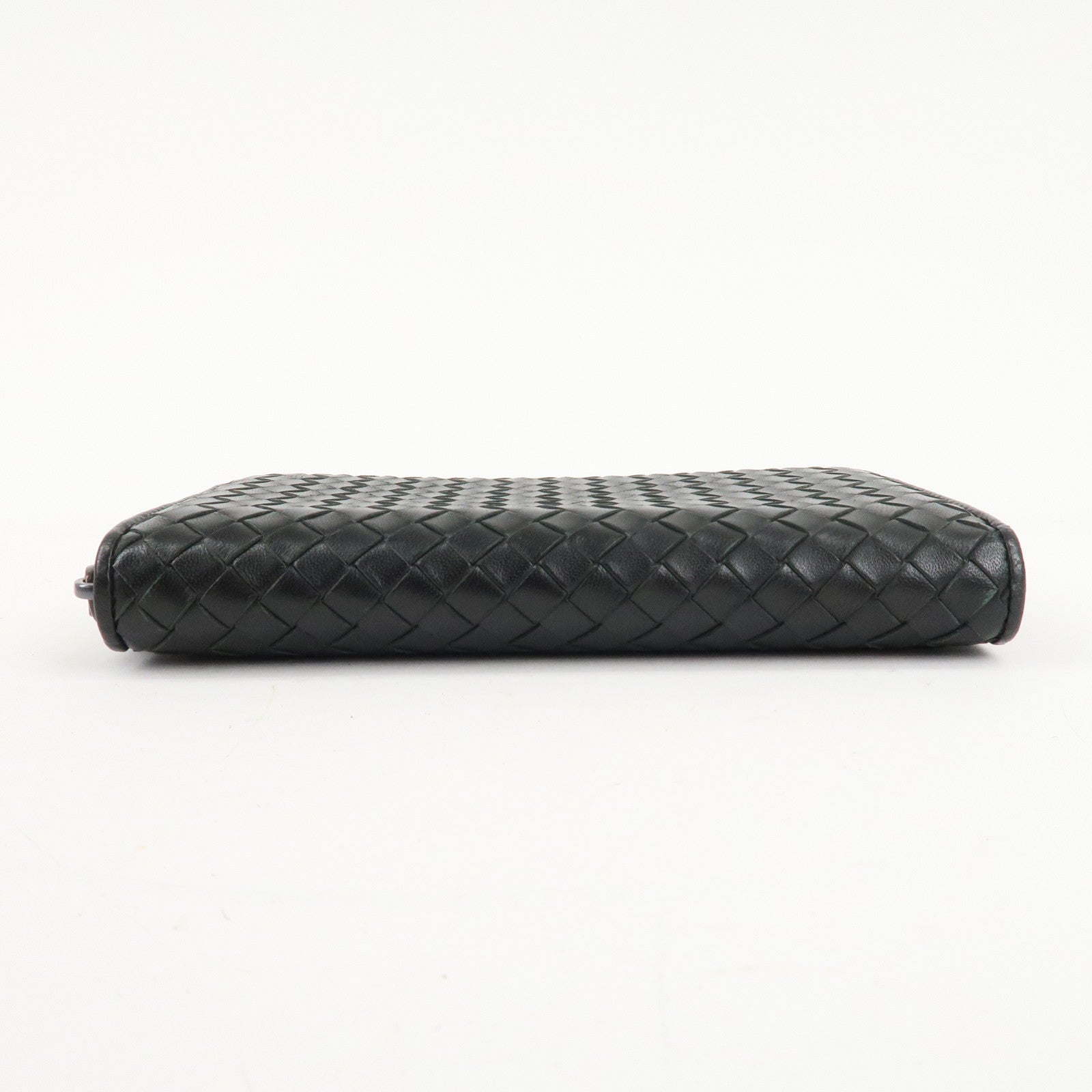 BOTTEGA VENETA Intrecciato Leather Round Fauna Long Wallet Used