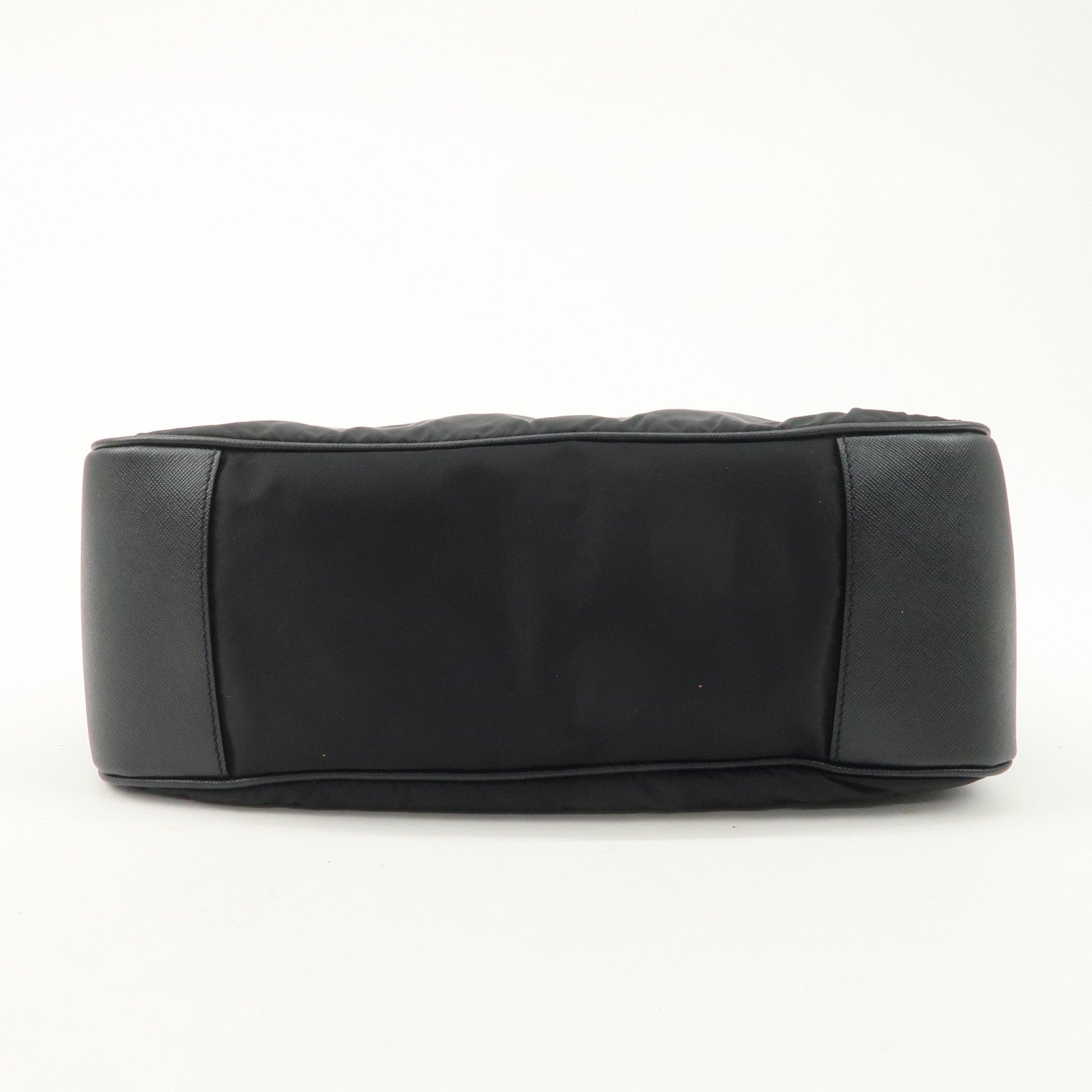 PRADA Nylon Leather Shoulder Bag Black BR2585 Used