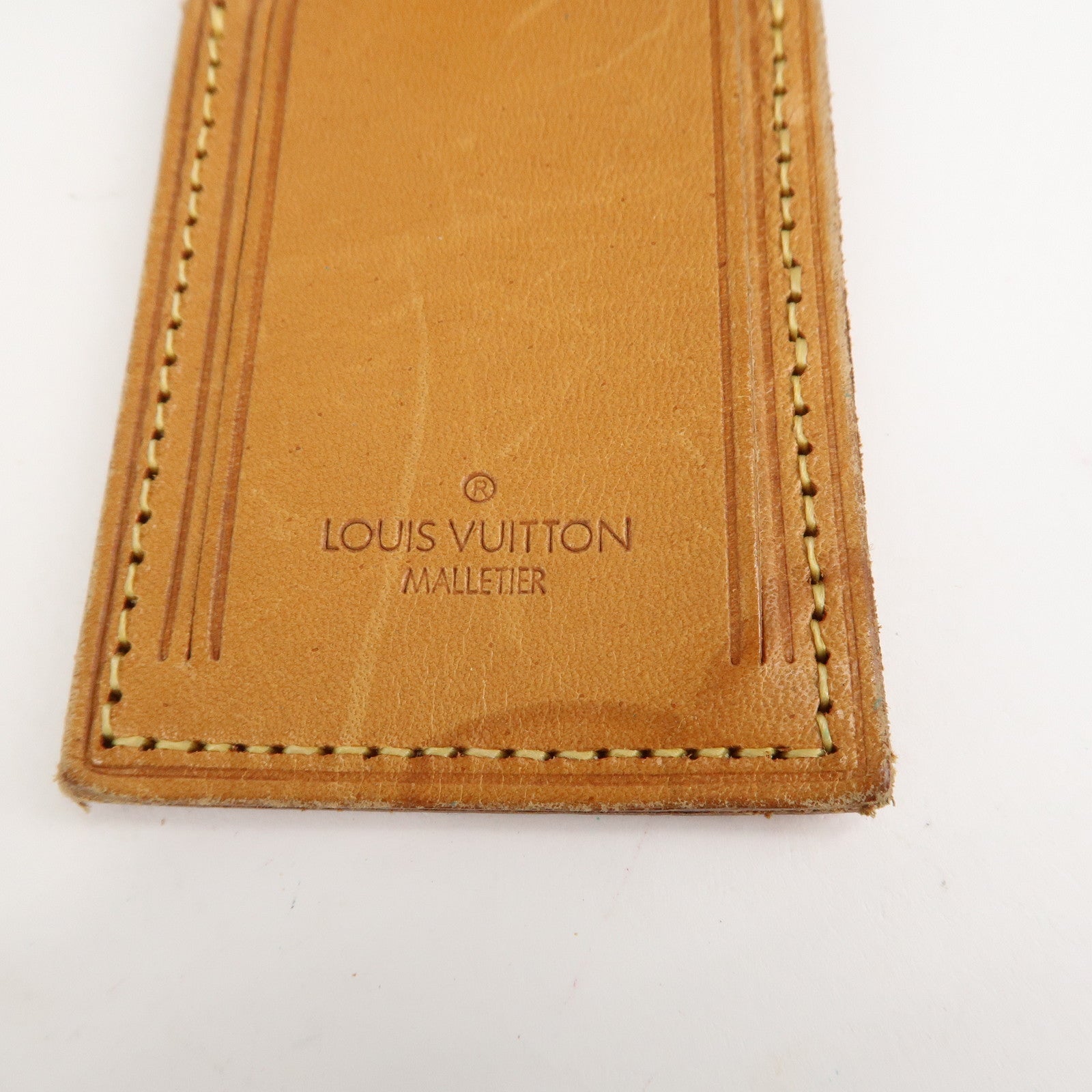 Louis Vuitton Set of 10 Leather Name Tag & Poignet Natural Used