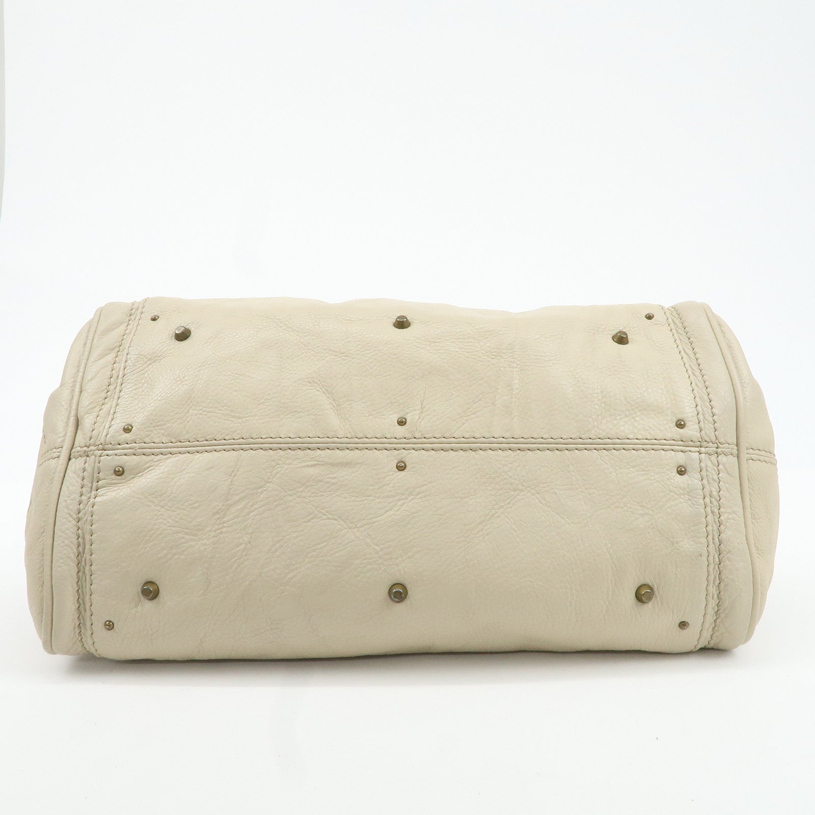 Chloe Paddington Leather Shoulder Bag Hand Bag Ivory Used