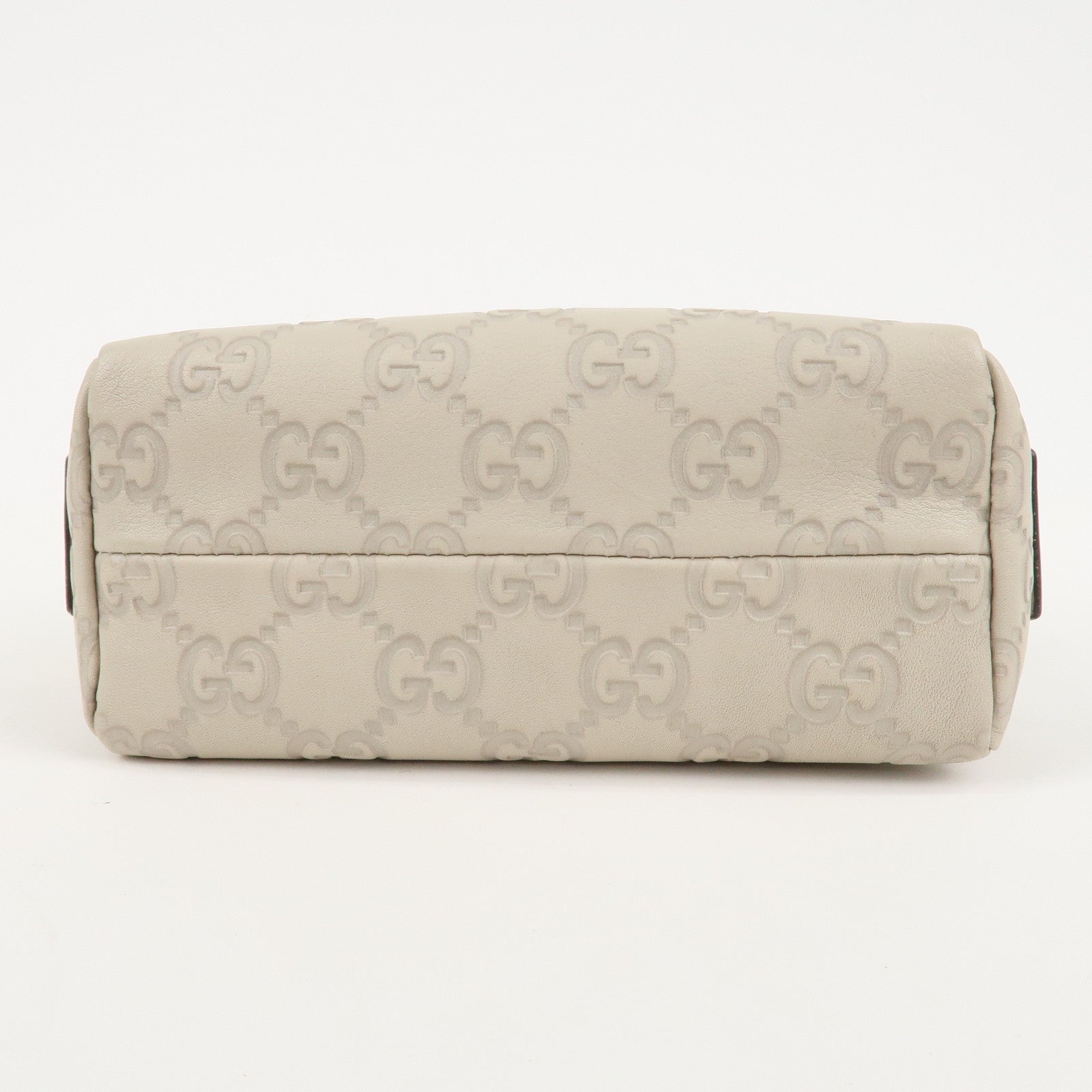 GUCCI Guccissima Leather Pouch Cosmetic Pouch Ivory 153228 Used